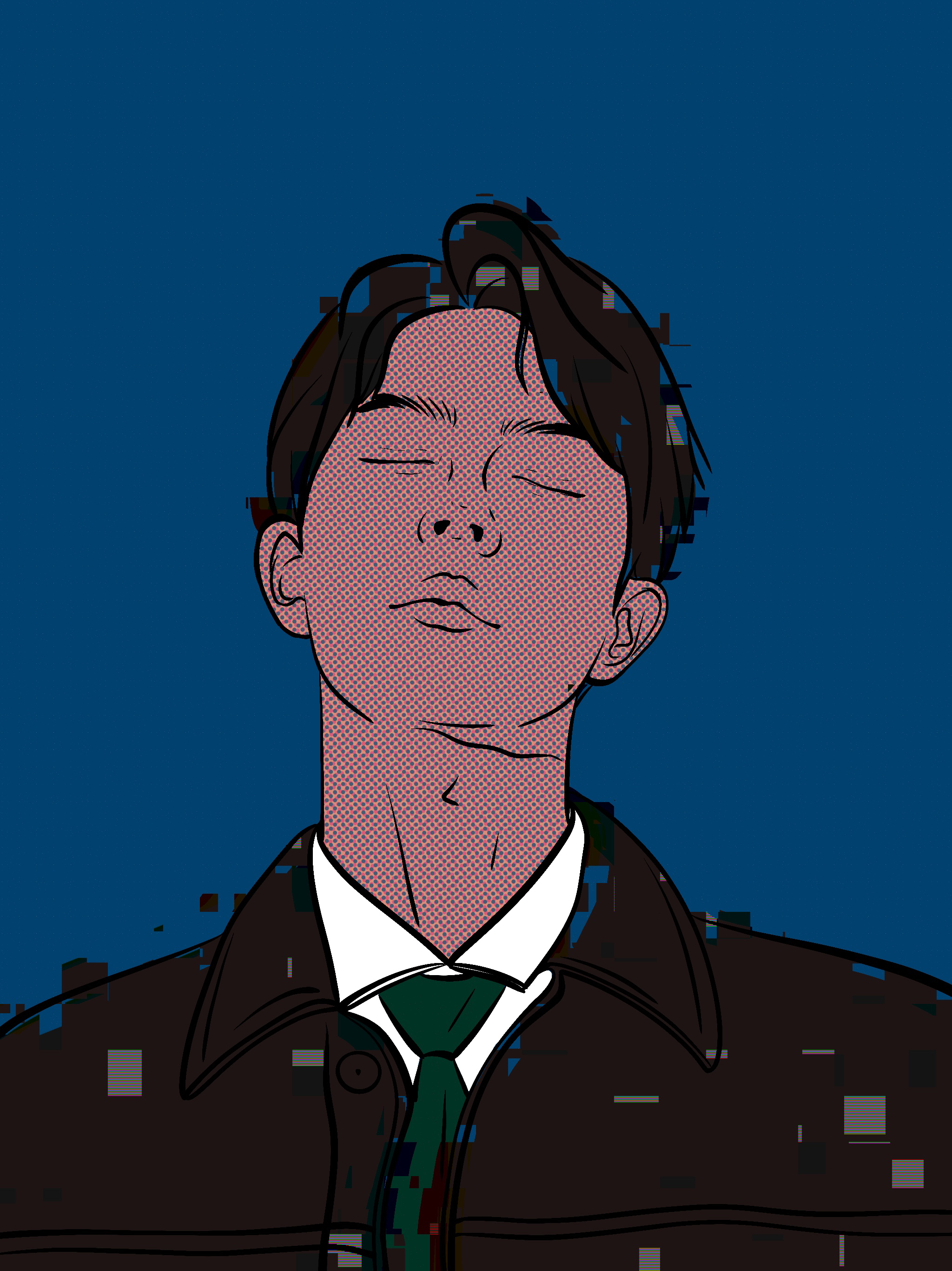 character，Line drawing，painting，draw，Ubee ，Procreate，black and white，