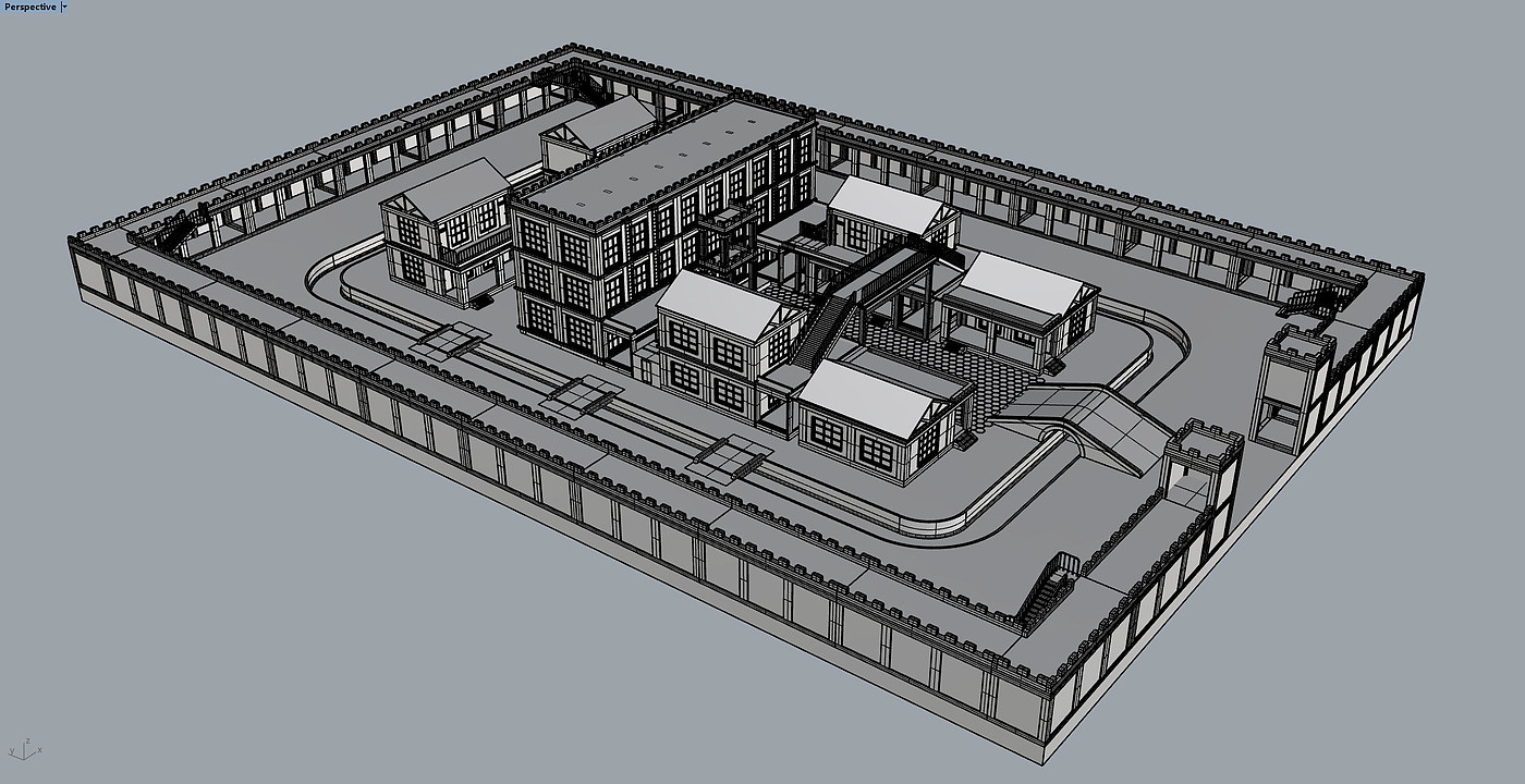 Central Axis Symmetrical Building Group，