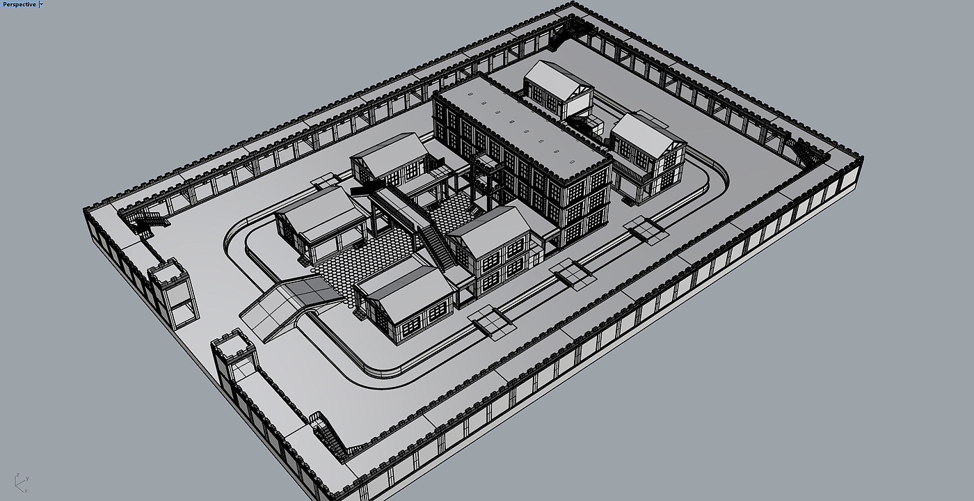Central Axis Symmetrical Building Group，