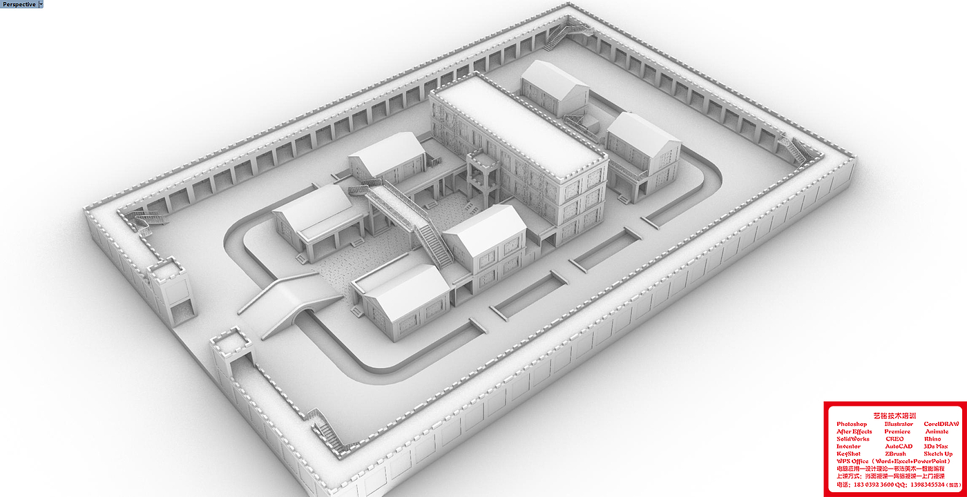 Central Axis Symmetrical Building Group，
