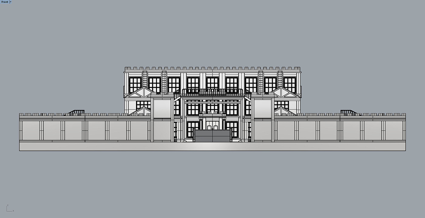 Central Axis Symmetrical Building Group，