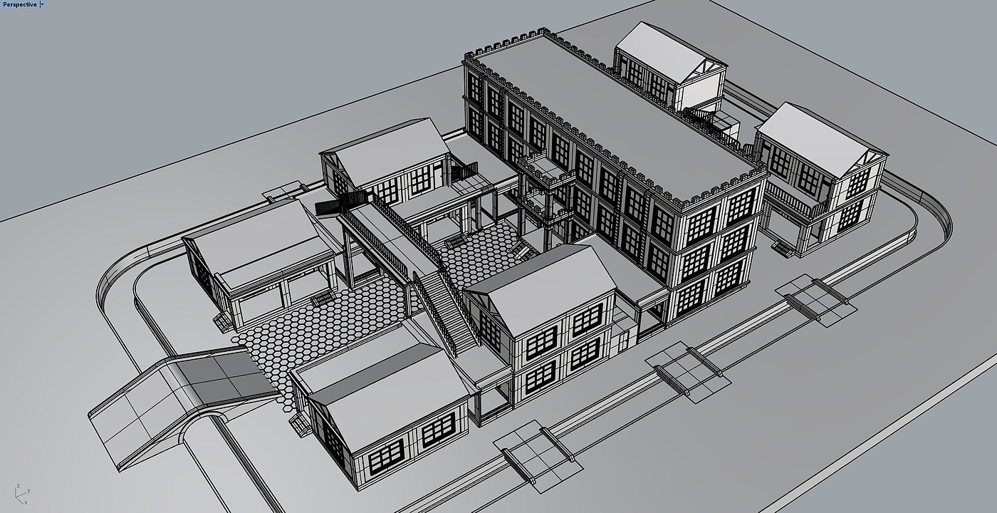 Central Axis Symmetrical Building Group，