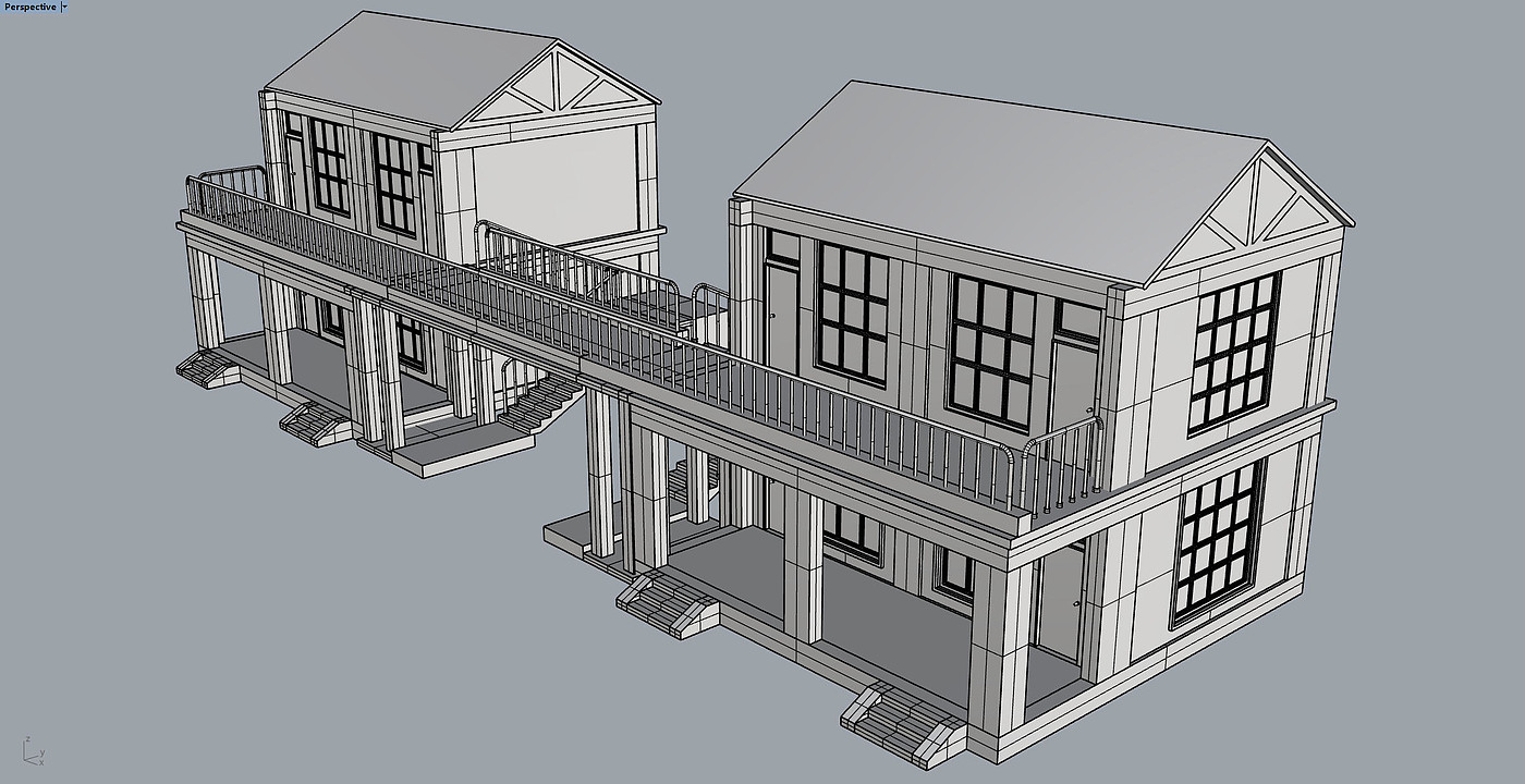 Central Axis Symmetrical Building Group，