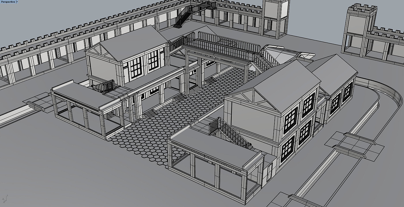 Central Axis Symmetrical Building Group，