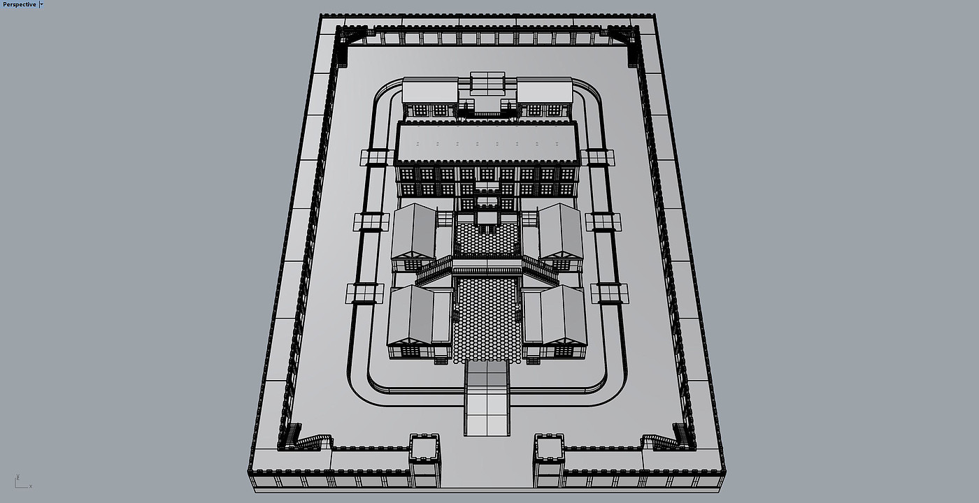 Central Axis Symmetrical Building Group，