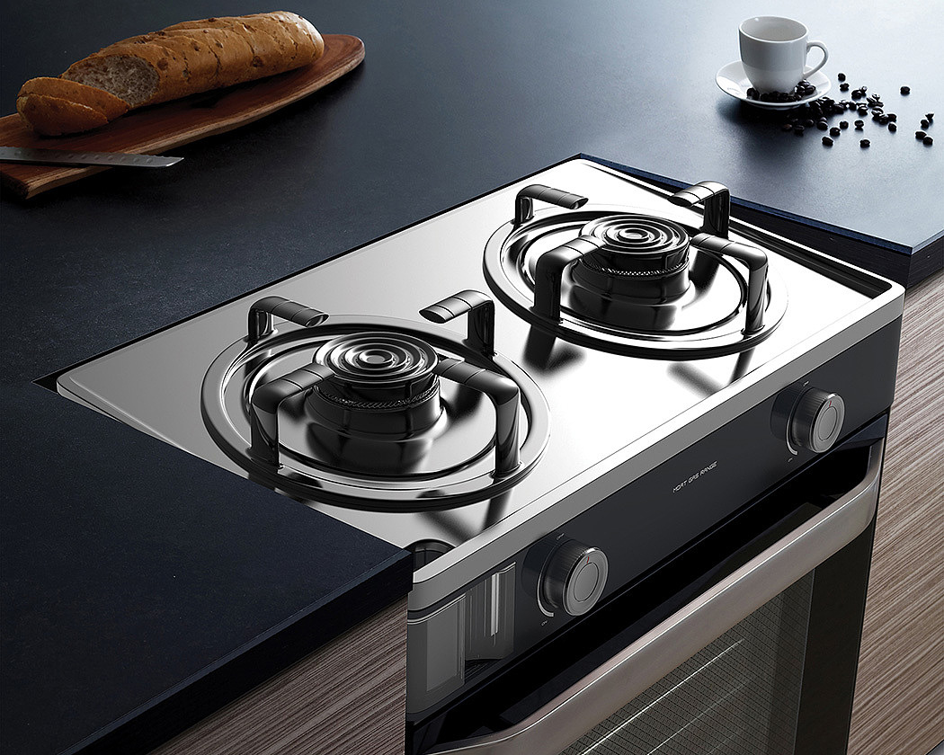 Integrated stove，kitchen，Kitchenware，Easy to clean，