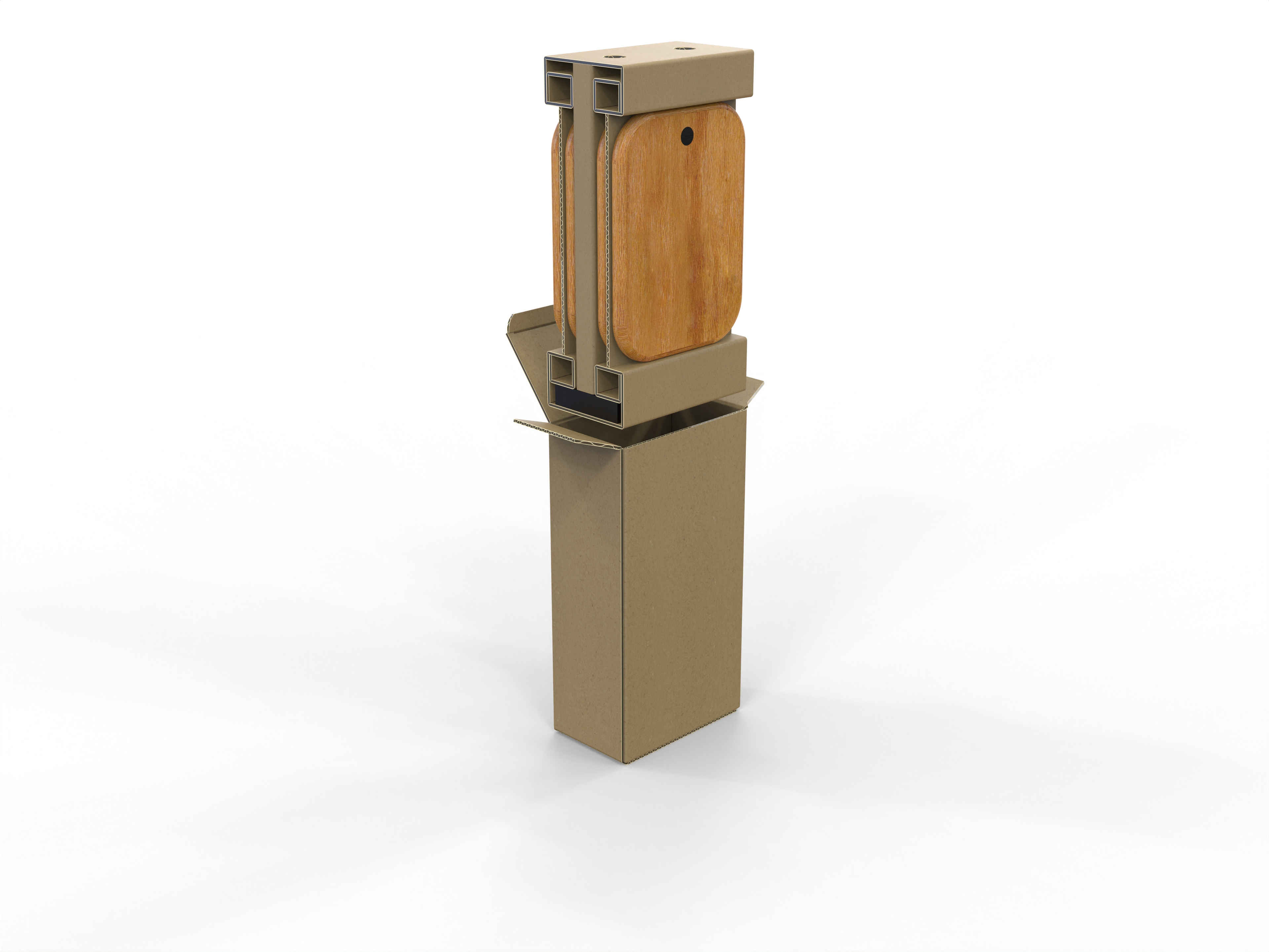 The structural design of this chopping board fills up the sense of security!!,