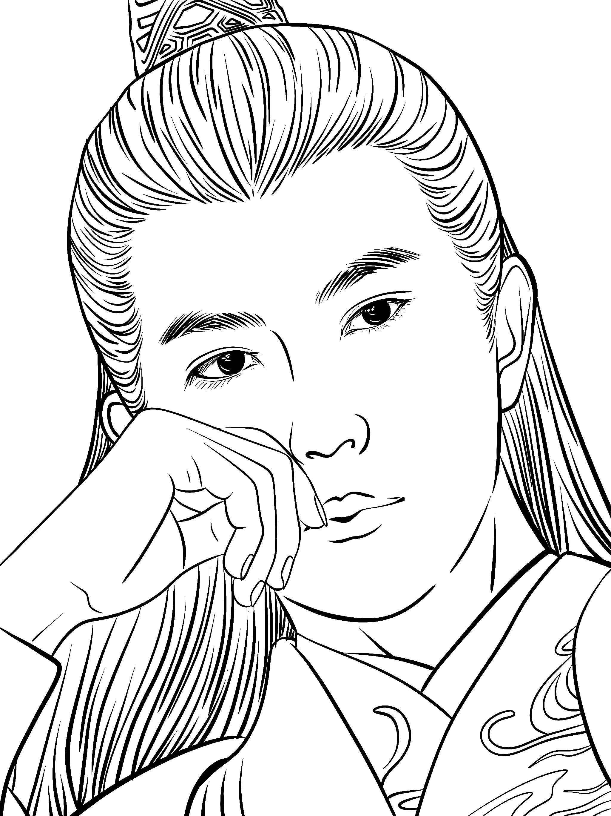 character，Line drawing，painting，