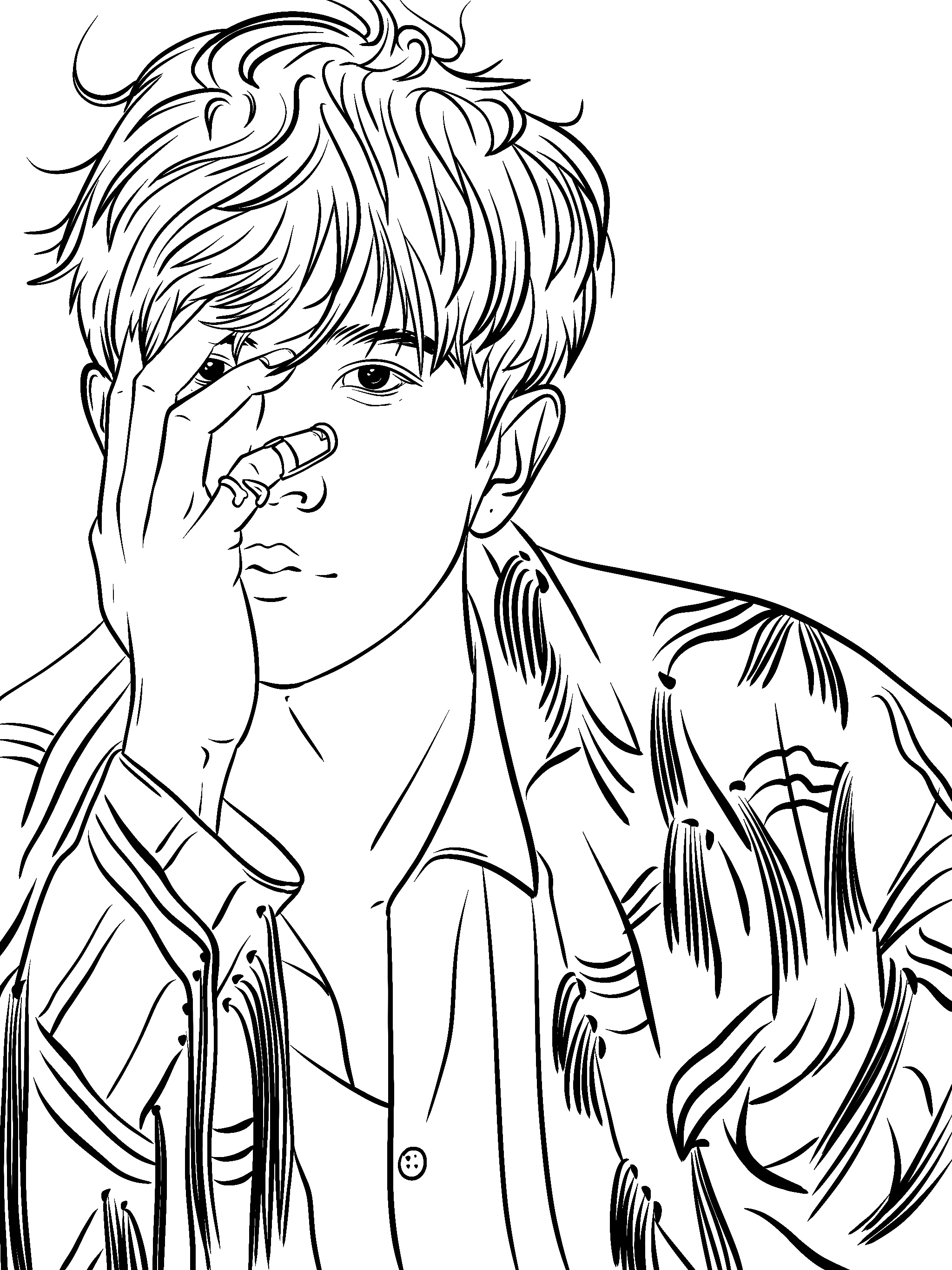 character，Line drawing，painting，