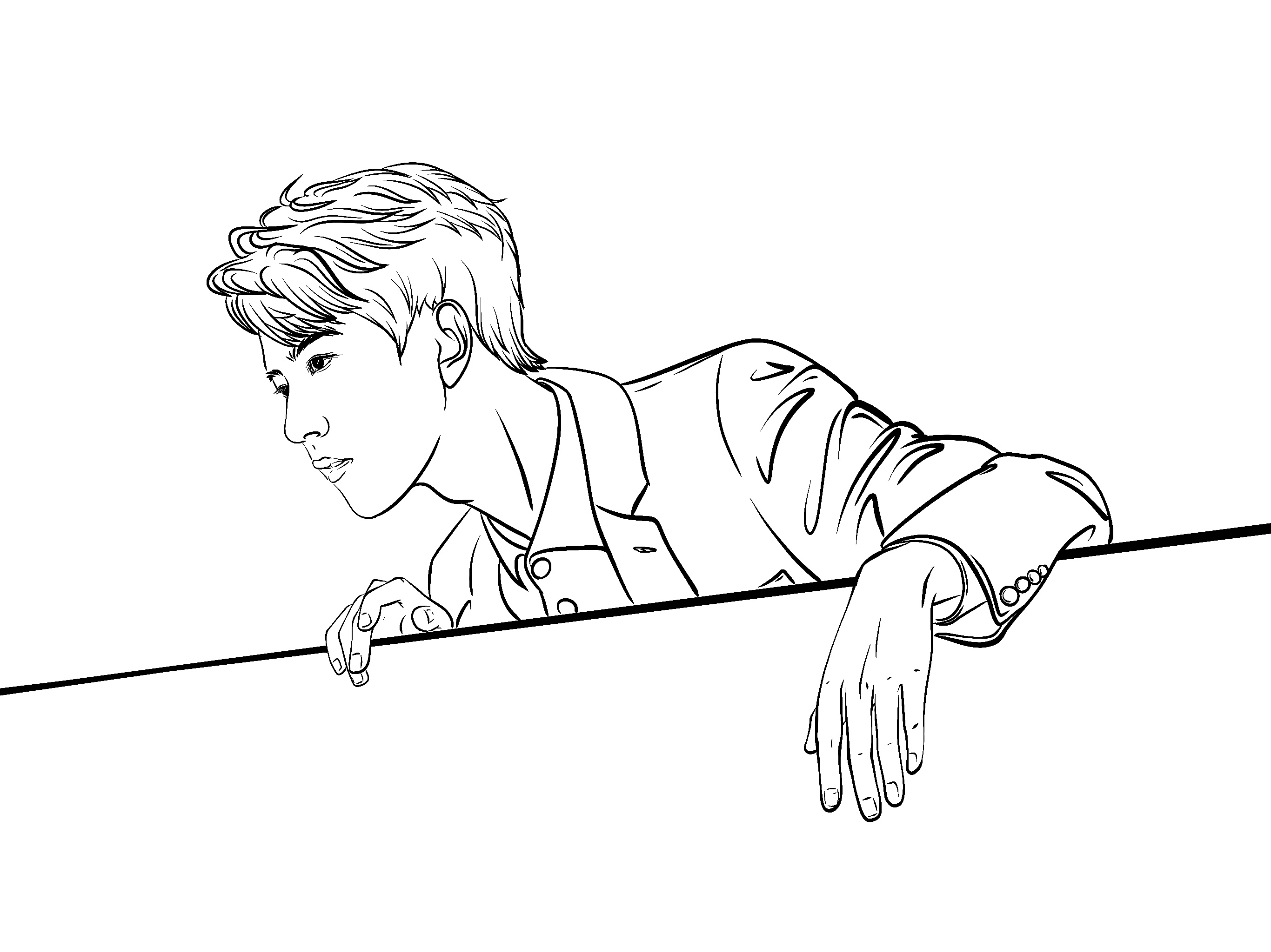 character，Line drawing，painting，