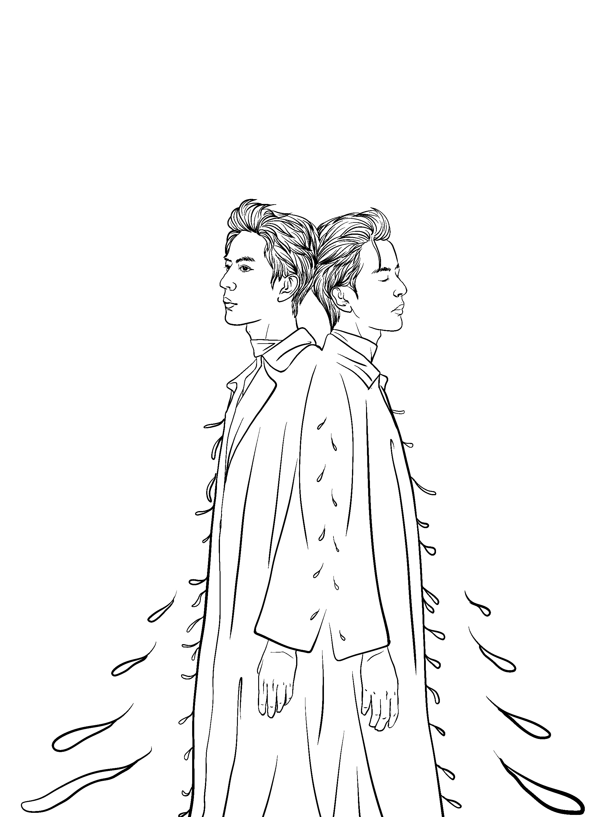 character，Line drawing，painting，