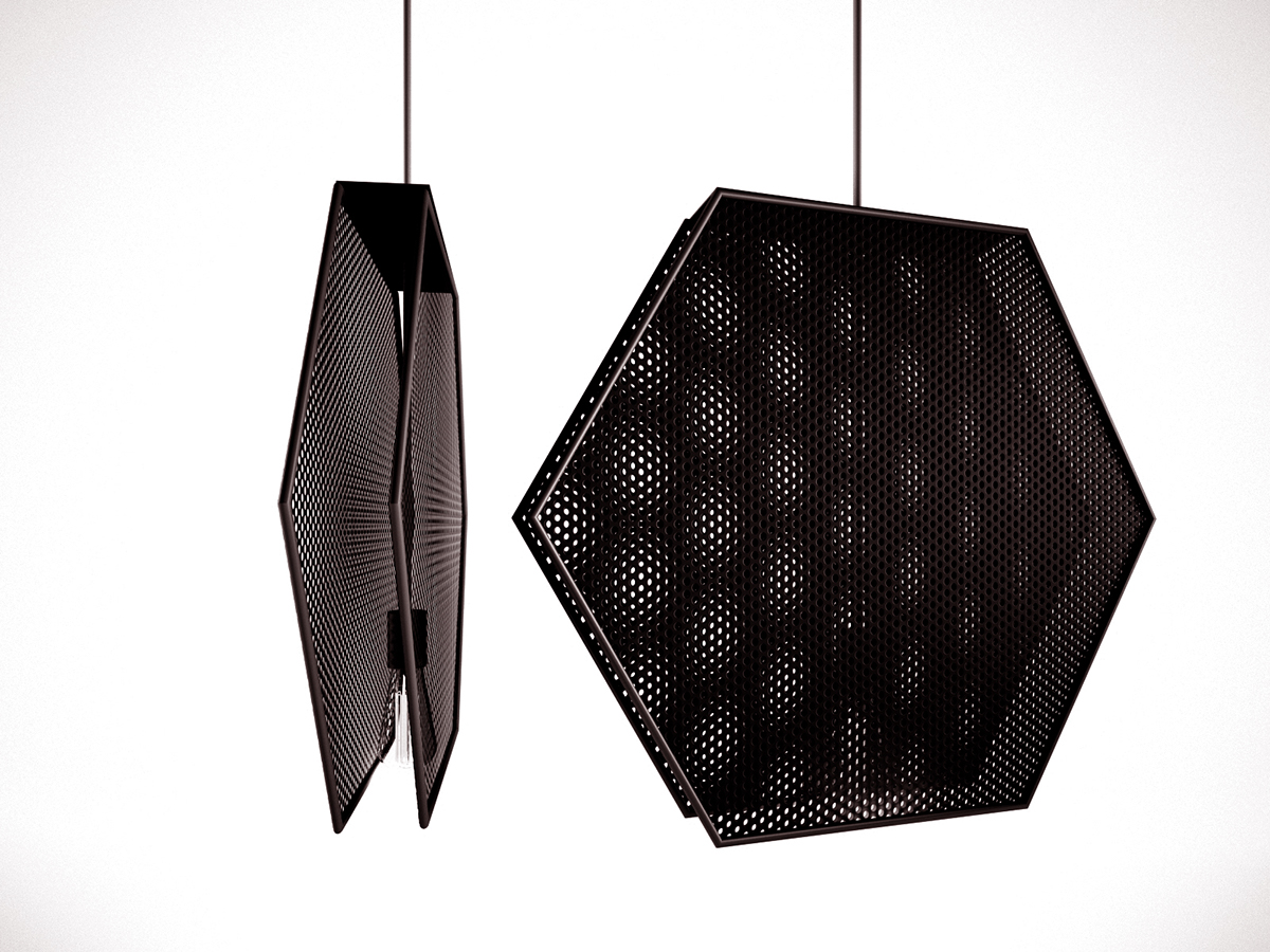 lamp，brown，black，grid，