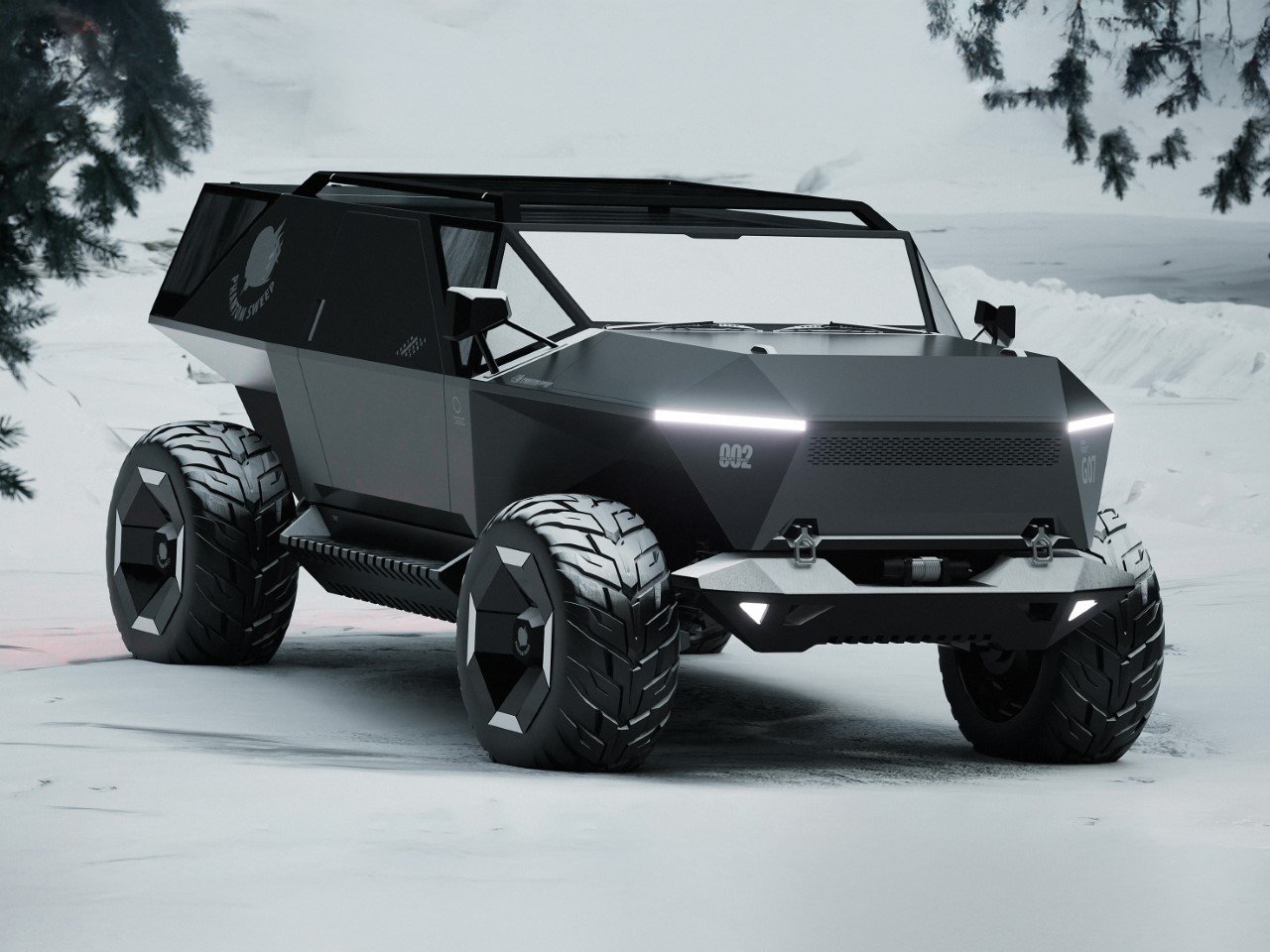 CYBER TONKA，CyberPickup，Off-road vehicle，Rezvani Tank，