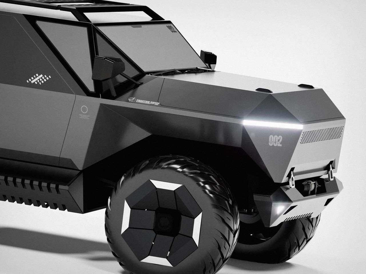 CYBER TONKA，CyberPickup，Off-road vehicle，Rezvani Tank，
