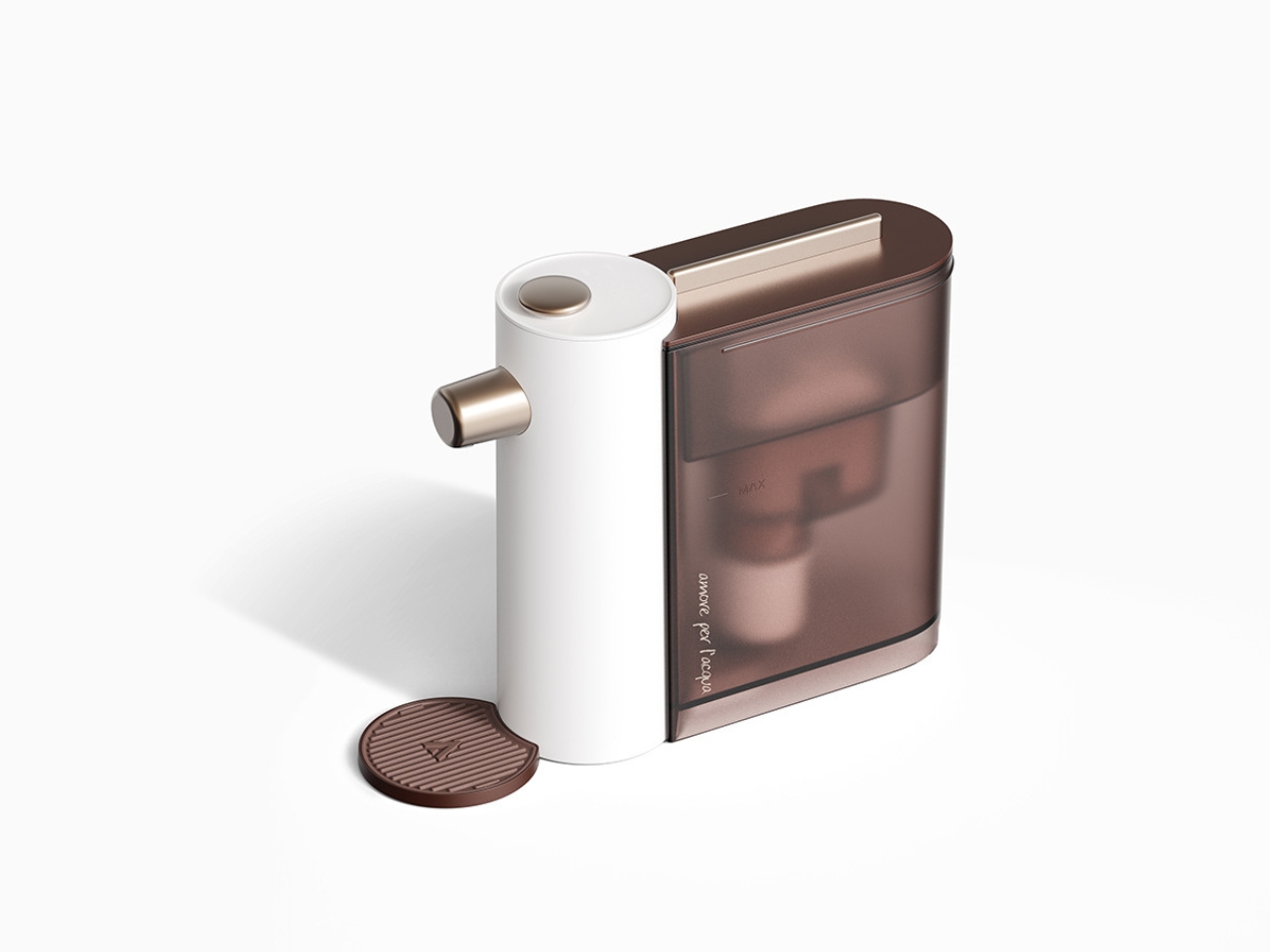 Hot drink machine，blank design，Flat UI，The countertop is hot，Dispenser，