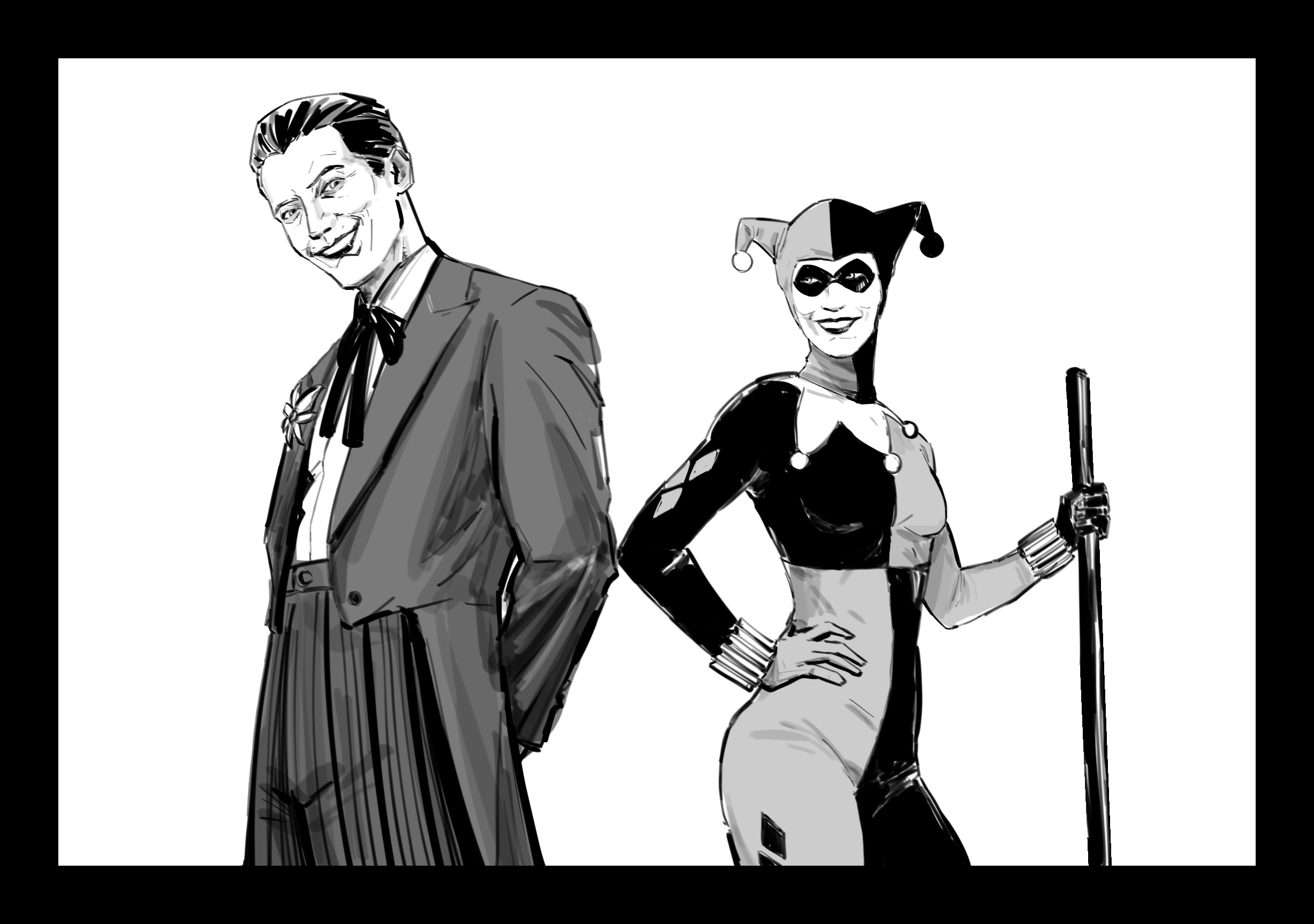 clown，Batman，Beautiful comic wind，Little ugly girl，Illustration，Meiman，cartoon，Character design，