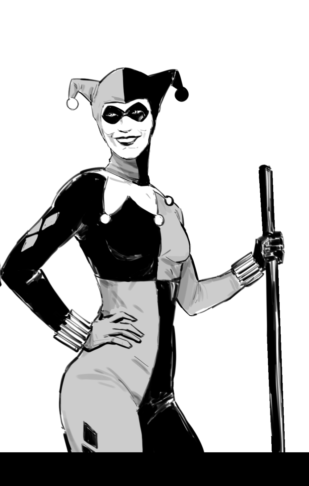 clown，Batman，Beautiful comic wind，Little ugly girl，Illustration，Meiman，cartoon，Character design，