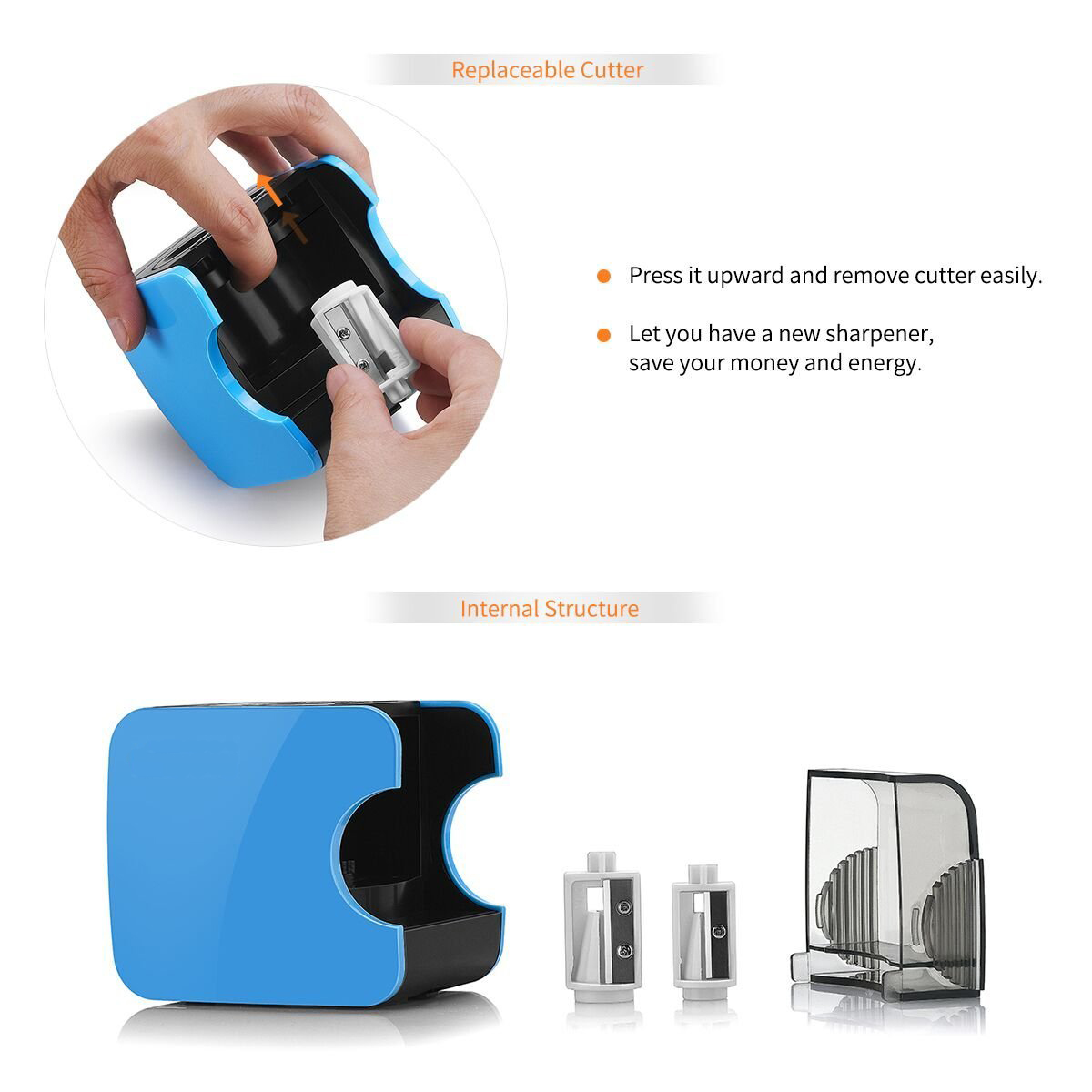 Electric pencil sharpener (square),