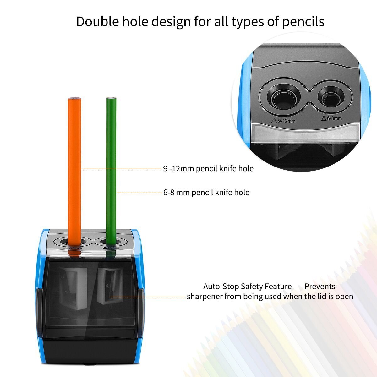 Electric pencil sharpener (square),