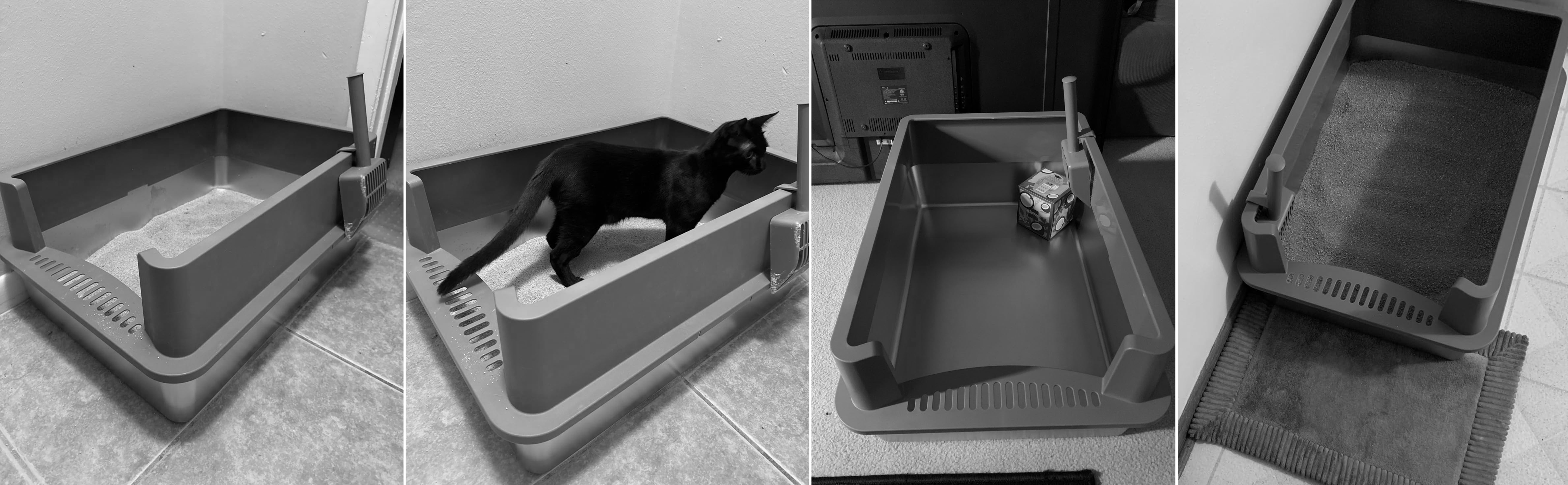 Cat litter box, metal litter box, pet supplies, cat toys，