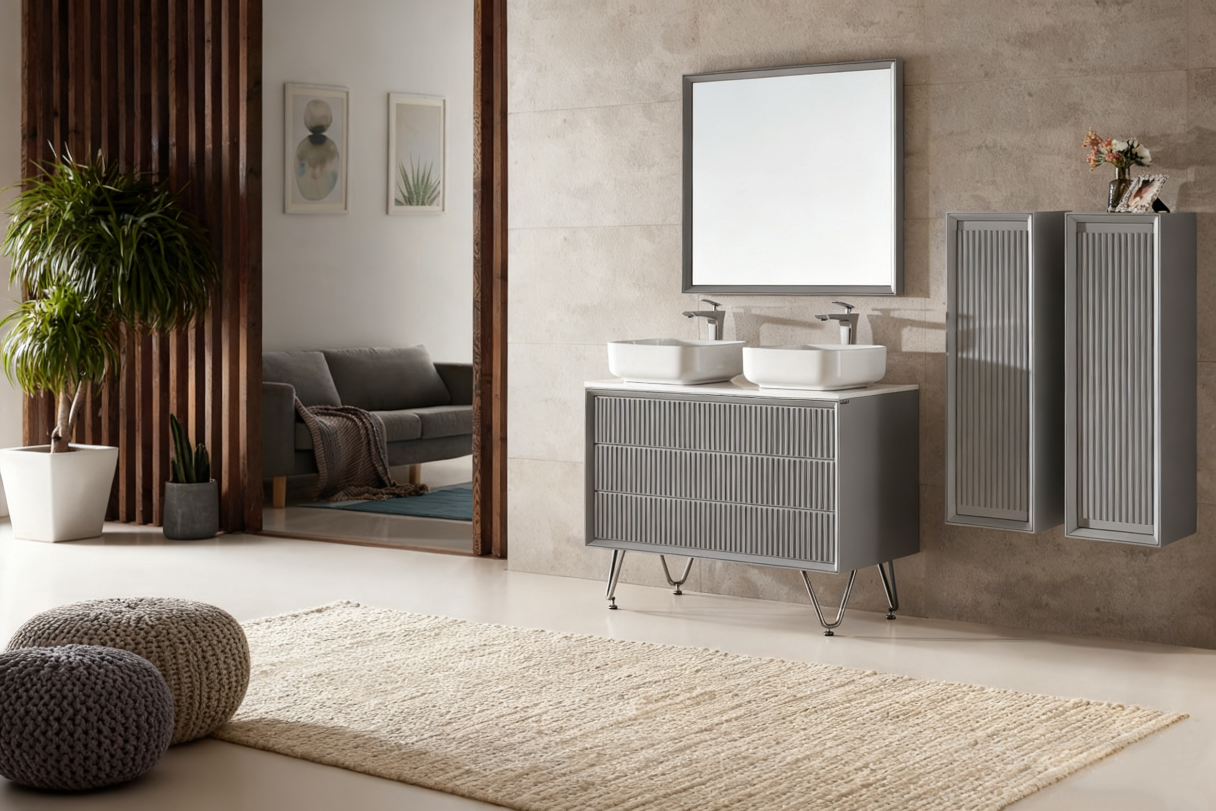 Bathroom cabinet design，Home design，product design，Minimalist bathroom cabinet，