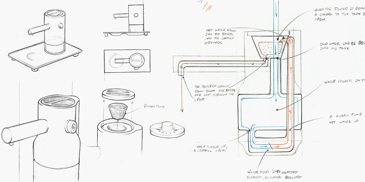 product design，Simplicity，Coffee machine，Branch，
