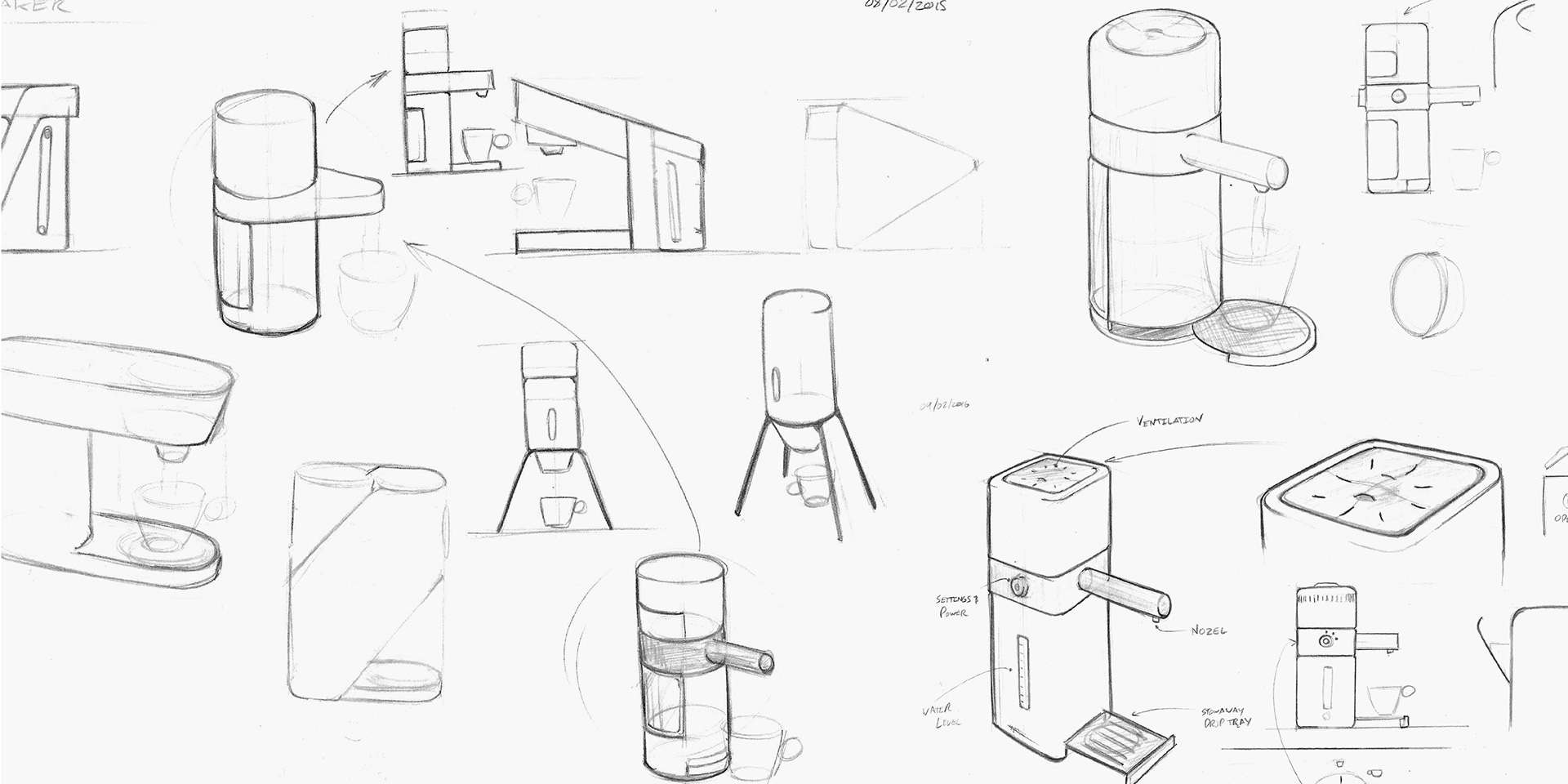 product design，Simplicity，Coffee machine，Branch，