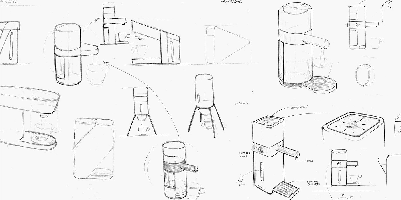 product design，Simplicity，Coffee machine，Branch，