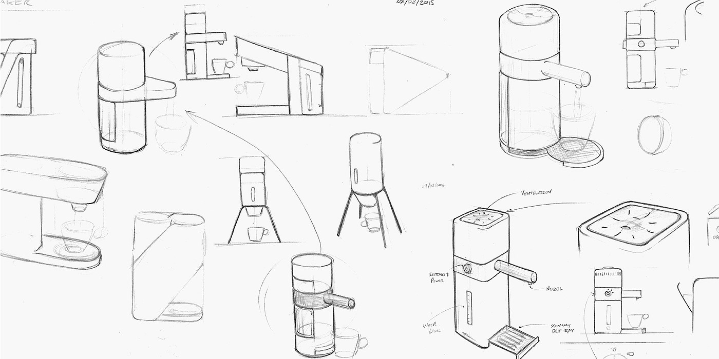 产品设计，简约，咖啡机，Branch，