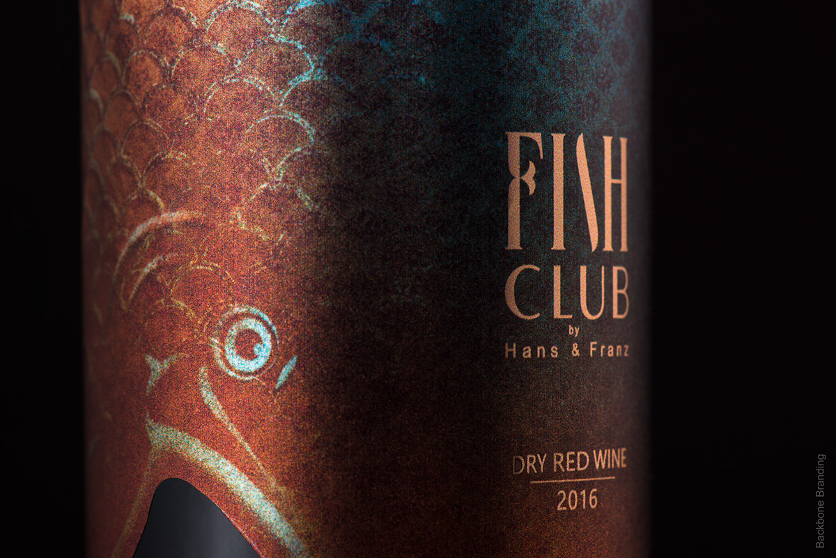 Fish Club Wine，packing design，Bionics Design ，