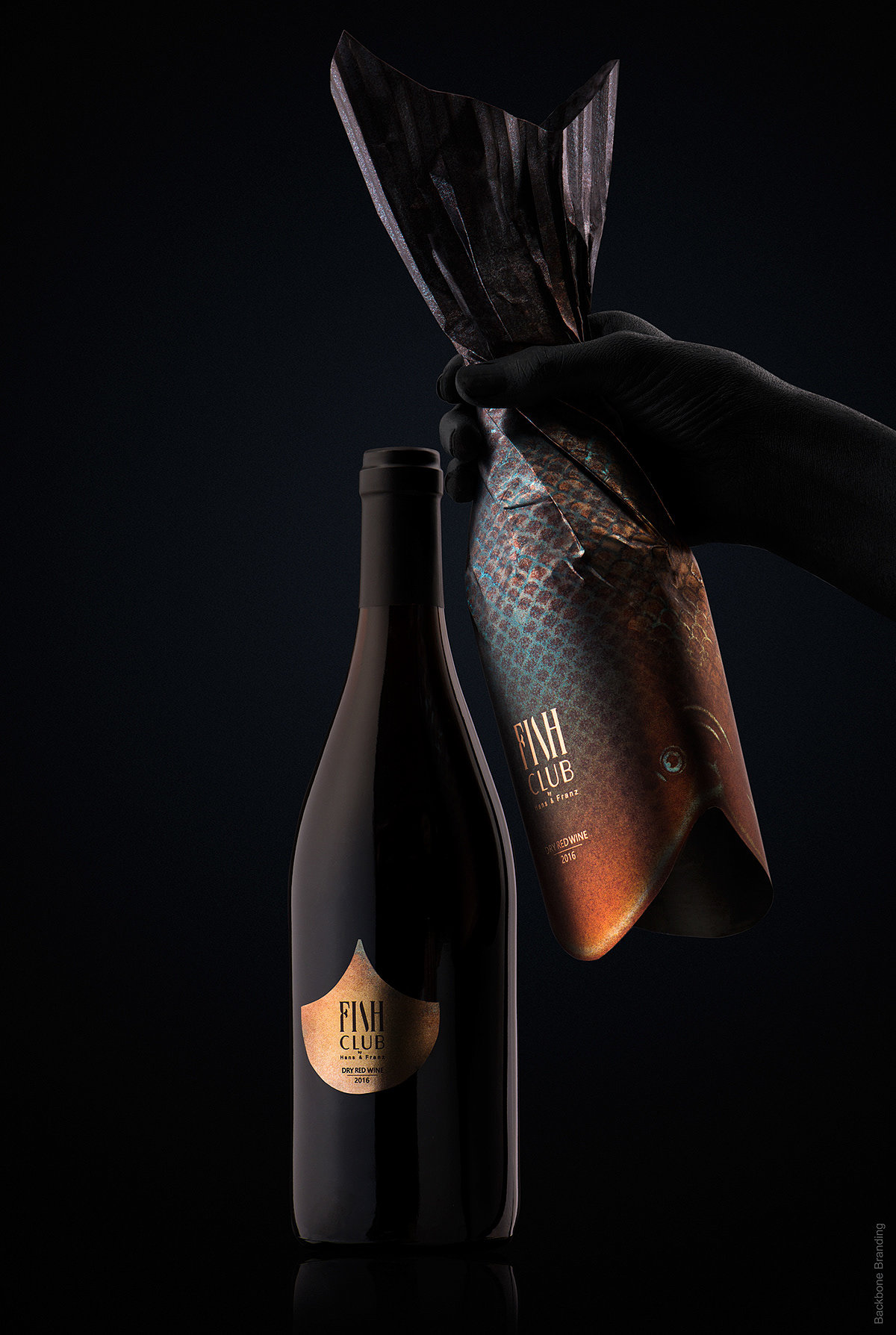 Fish Club Wine，packing design，Bionics Design ，