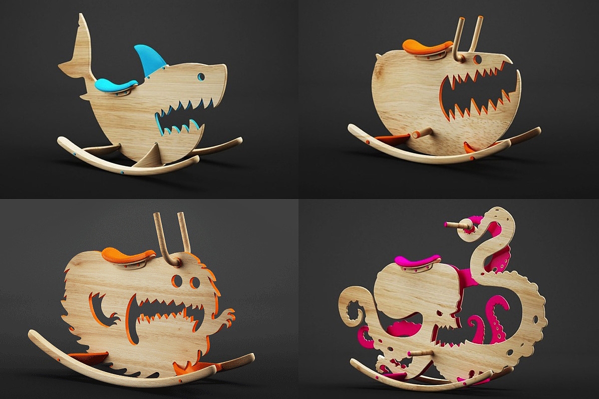 Animal World，hedgehog，fox，crocodile，lion，giraffe，rhinoceros，elephant，modern stylish，natural，Log material，truck，Tractor，automobile，vehicle，Animal modeling，Souptoys，jigsaw puzzle，Structure diagram，Rocking chair，Marine elements，octopus，shark，Bionics Design ，Wooden toys，children，Children's Toys，Toy design，