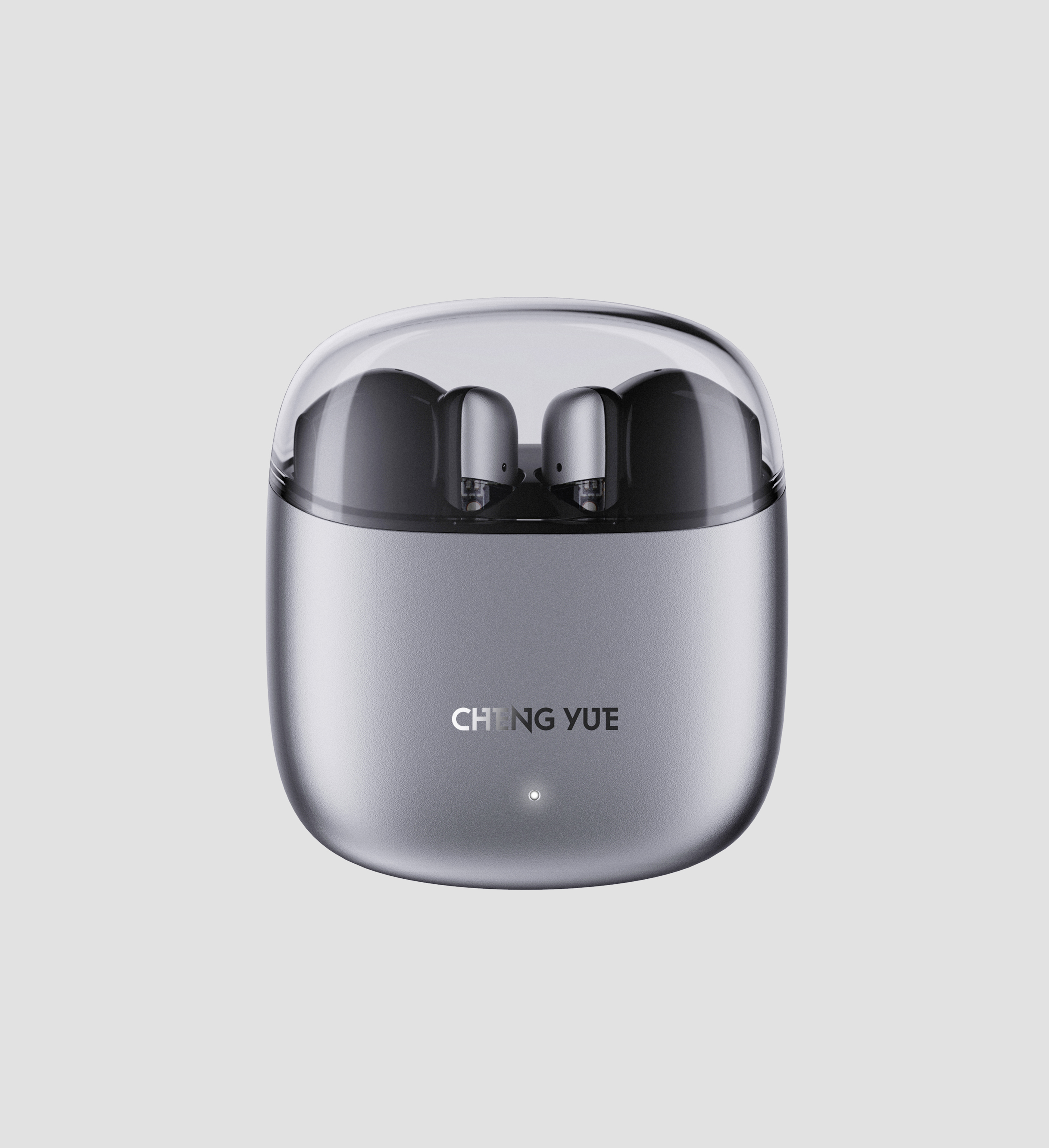 TWS headset，Transparent element，Metallic texture，science and technology，