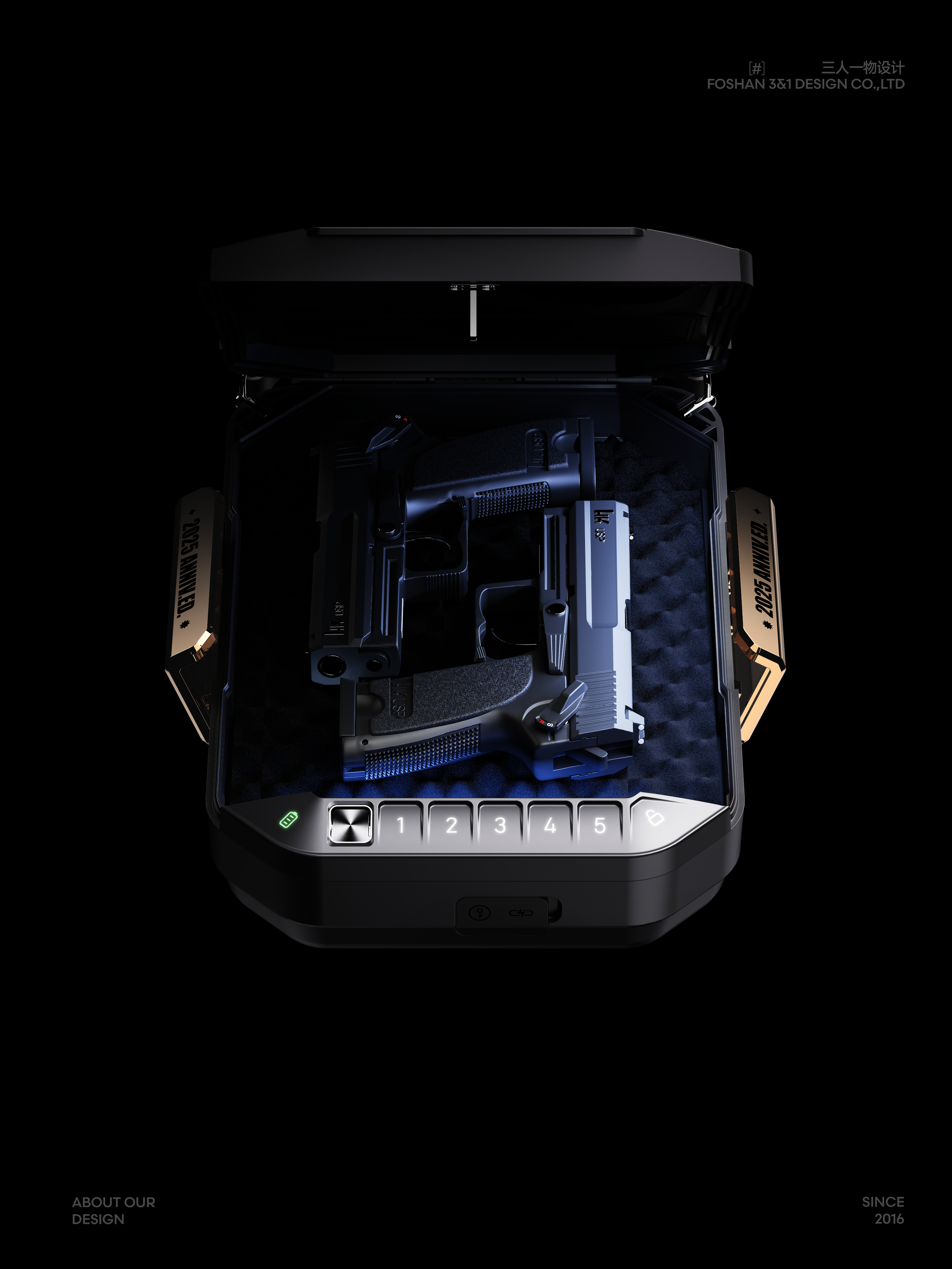 Pistol Safe，product design，industrial design，Functional design，overseas market，