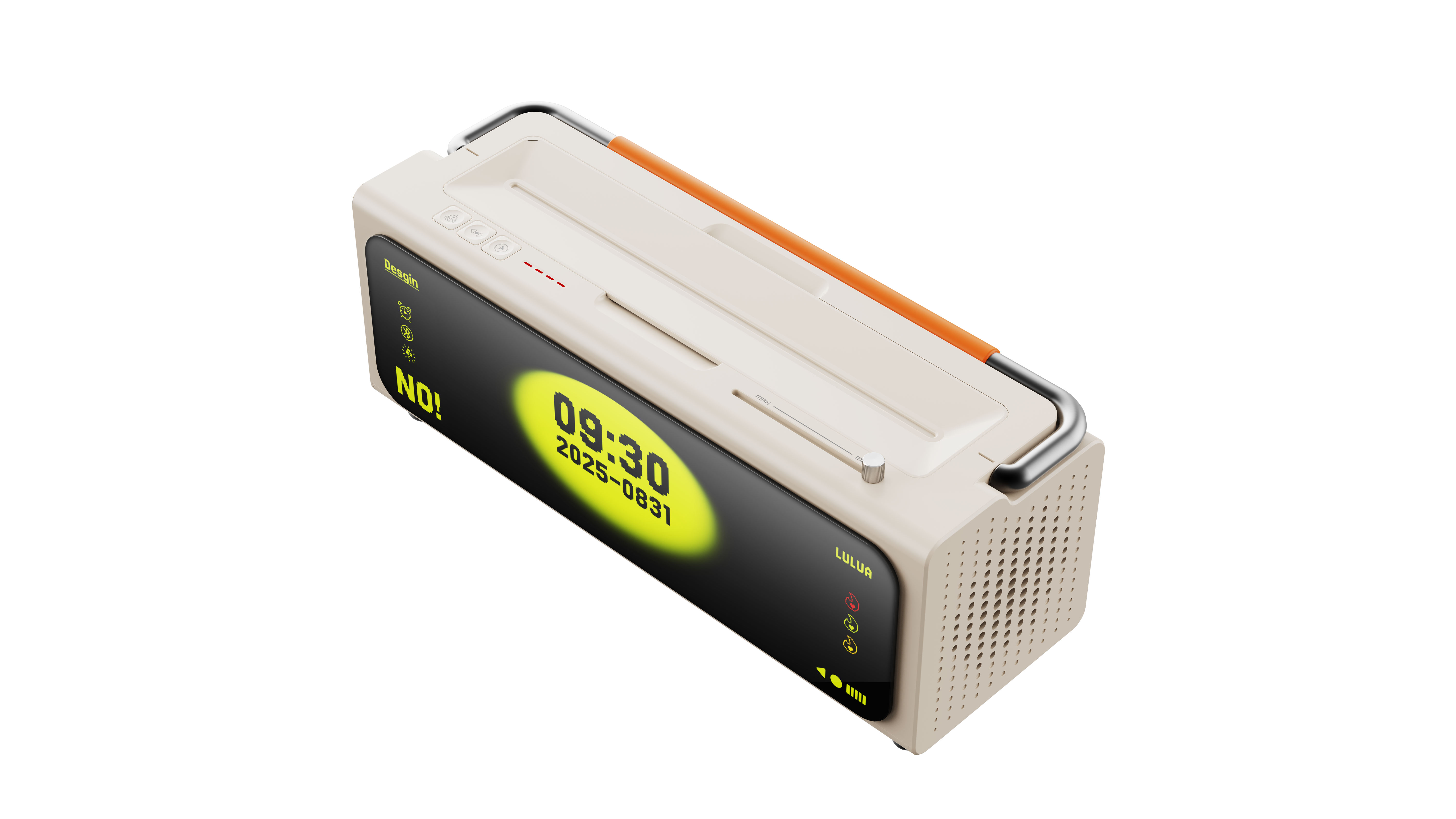 industrial design, table, stereo, retro, pixel, minimalist,，