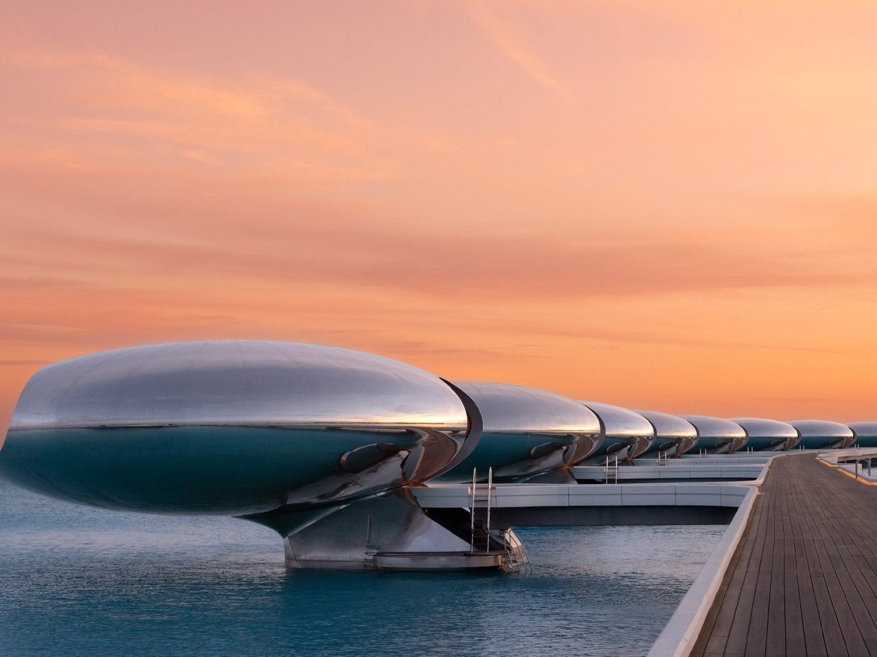 Red Sea Resort，Sustainable design，Solar Mirror House，Zero Carbon Vacation，Swimming pool，