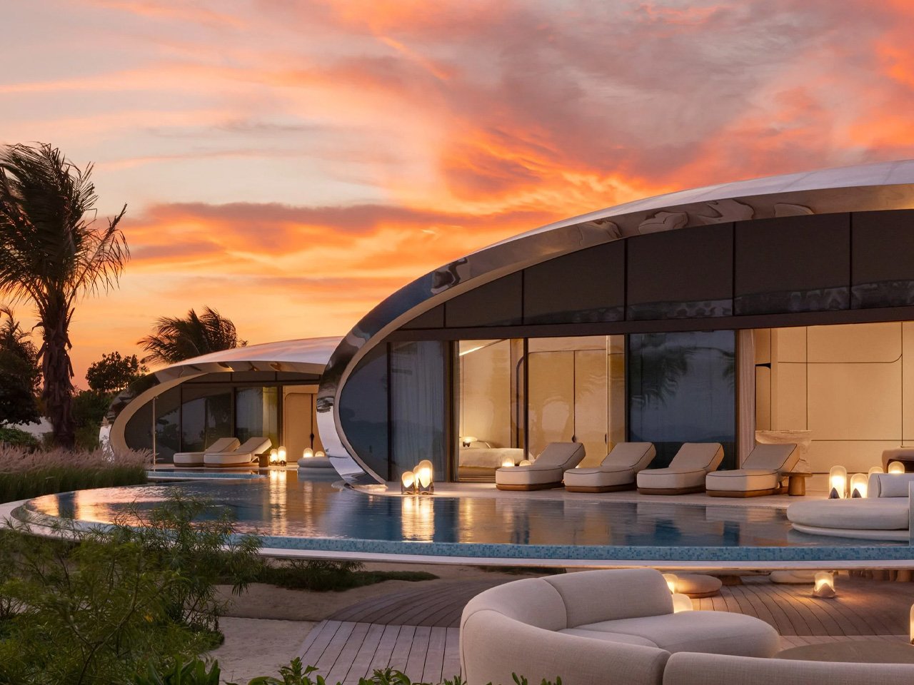 Red Sea Resort，Sustainable design，Solar Mirror House，Zero Carbon Vacation，Swimming pool，