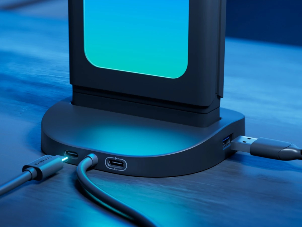 Nanoleaf，Double-sided RGB，Desktop storage，Minimalist Workbench，Tunnel slab，