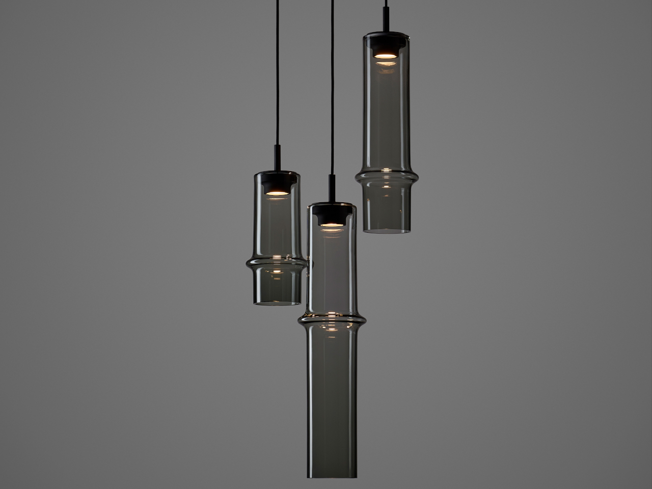 Bamboo Shadow Glass Lamp，Manual blowing，Natural Department，Zen home，Minimalist design ，