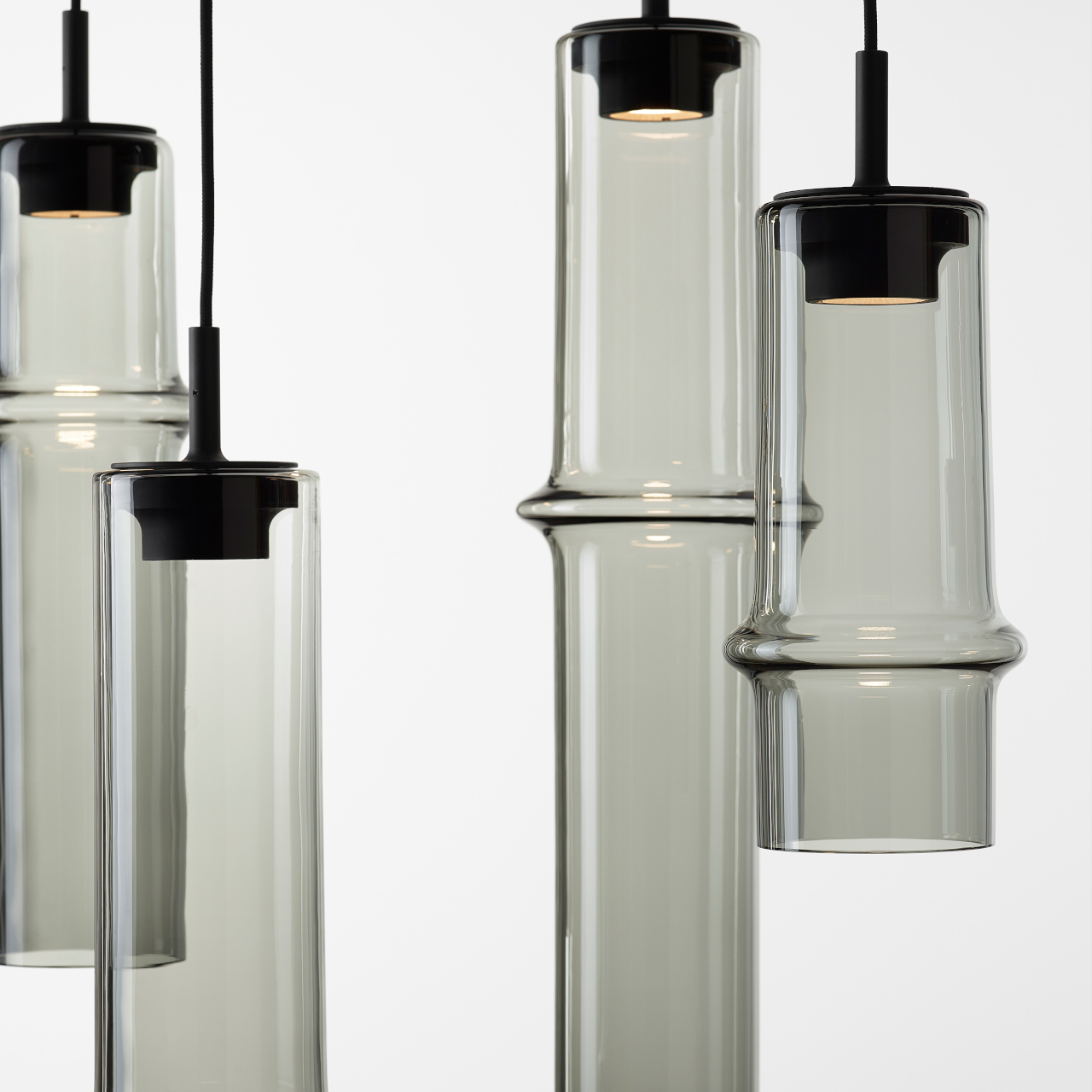 Bamboo Shadow Glass Lamp，Manual blowing，Natural Department，Zen home，Minimalist design ，