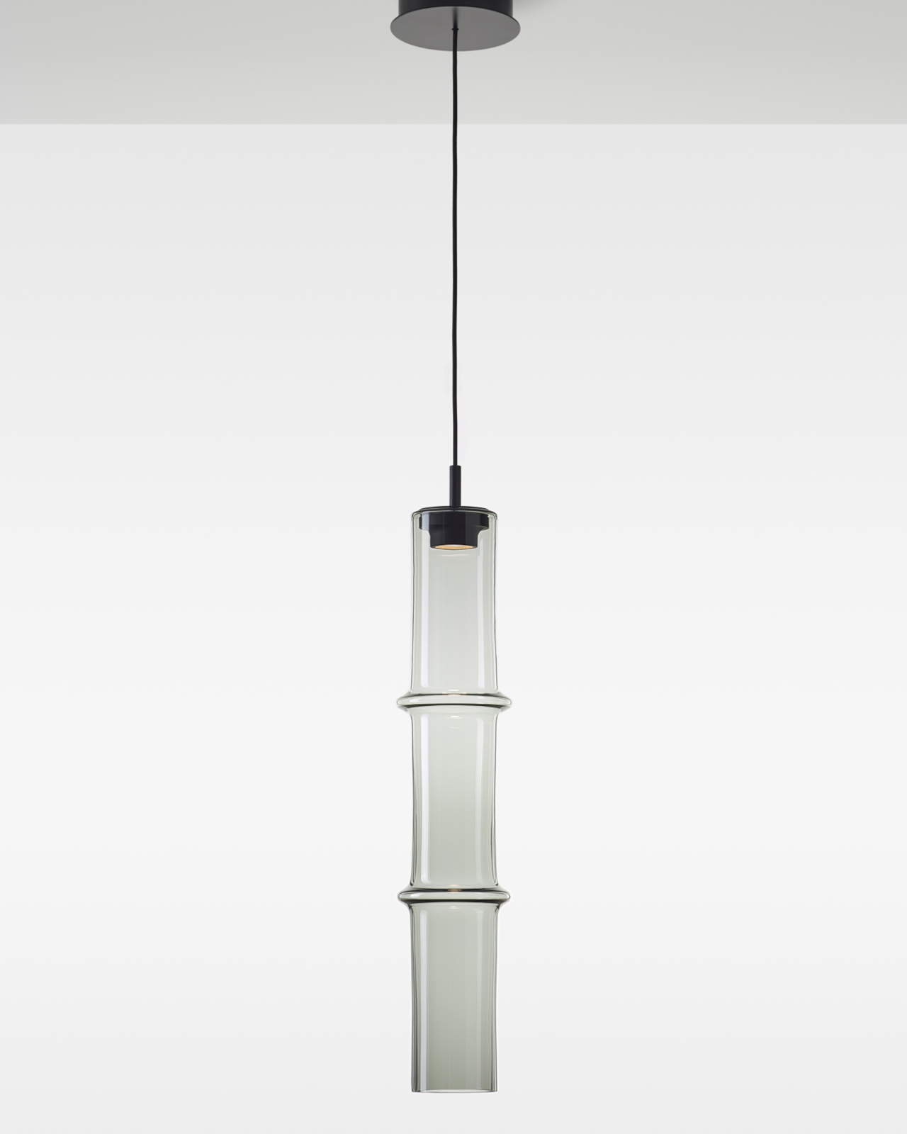 Bamboo Shadow Glass Lamp，Manual blowing，Natural Department，Zen home，Minimalist design ，