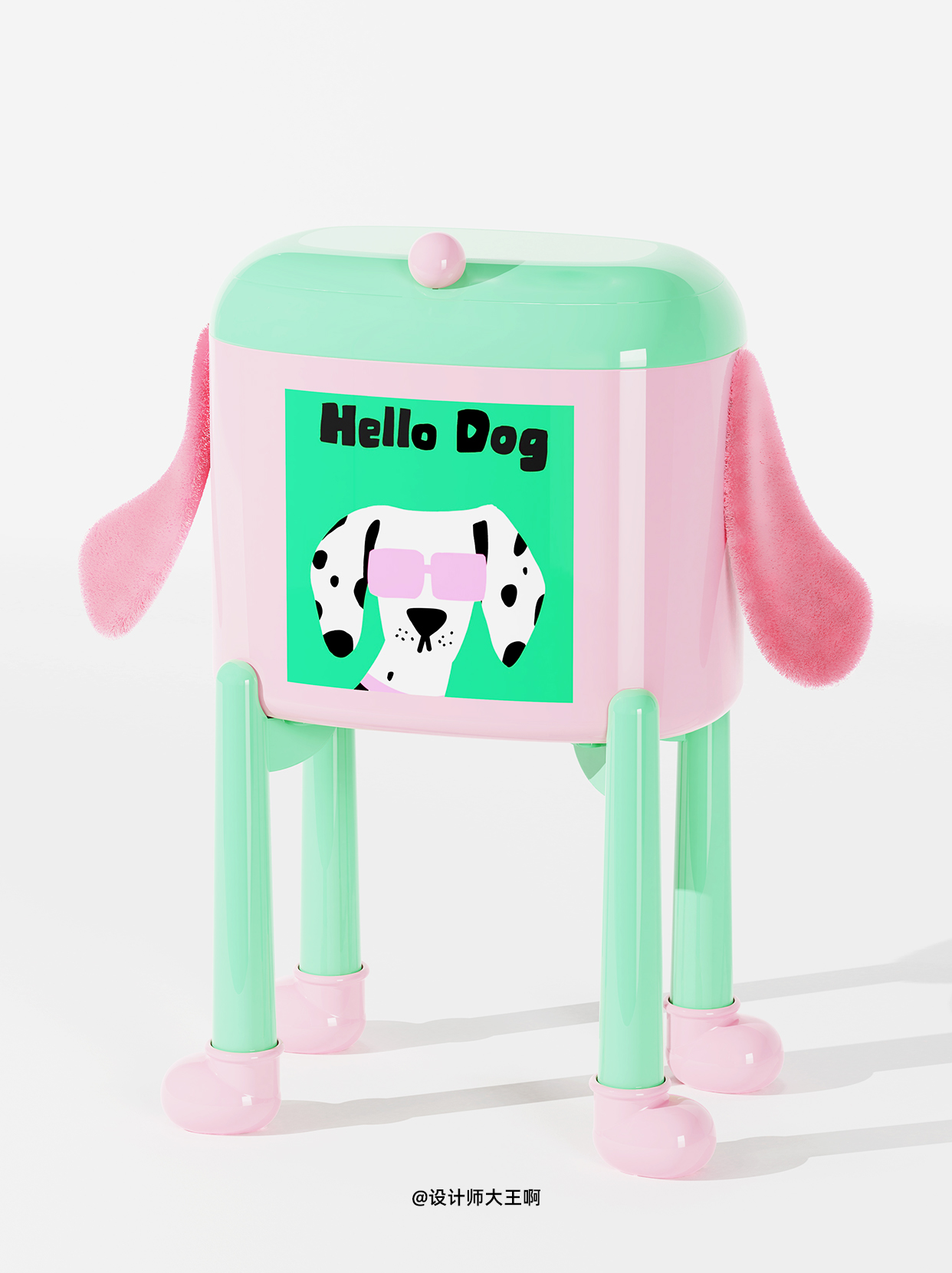 Trash can design，Bend-free trash can，trash can，Bionics Design ，product design，Creative design，Home design，Commodity Design，