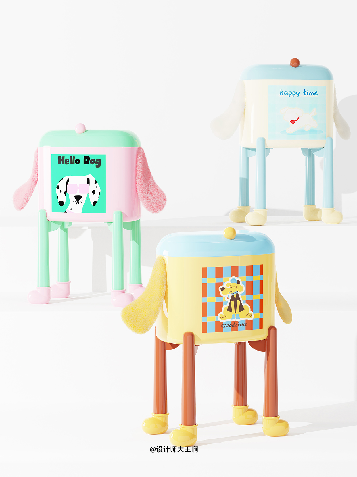 Trash can design，Bend-free trash can，trash can，Bionics Design ，product design，Creative design，Home design，Commodity Design，