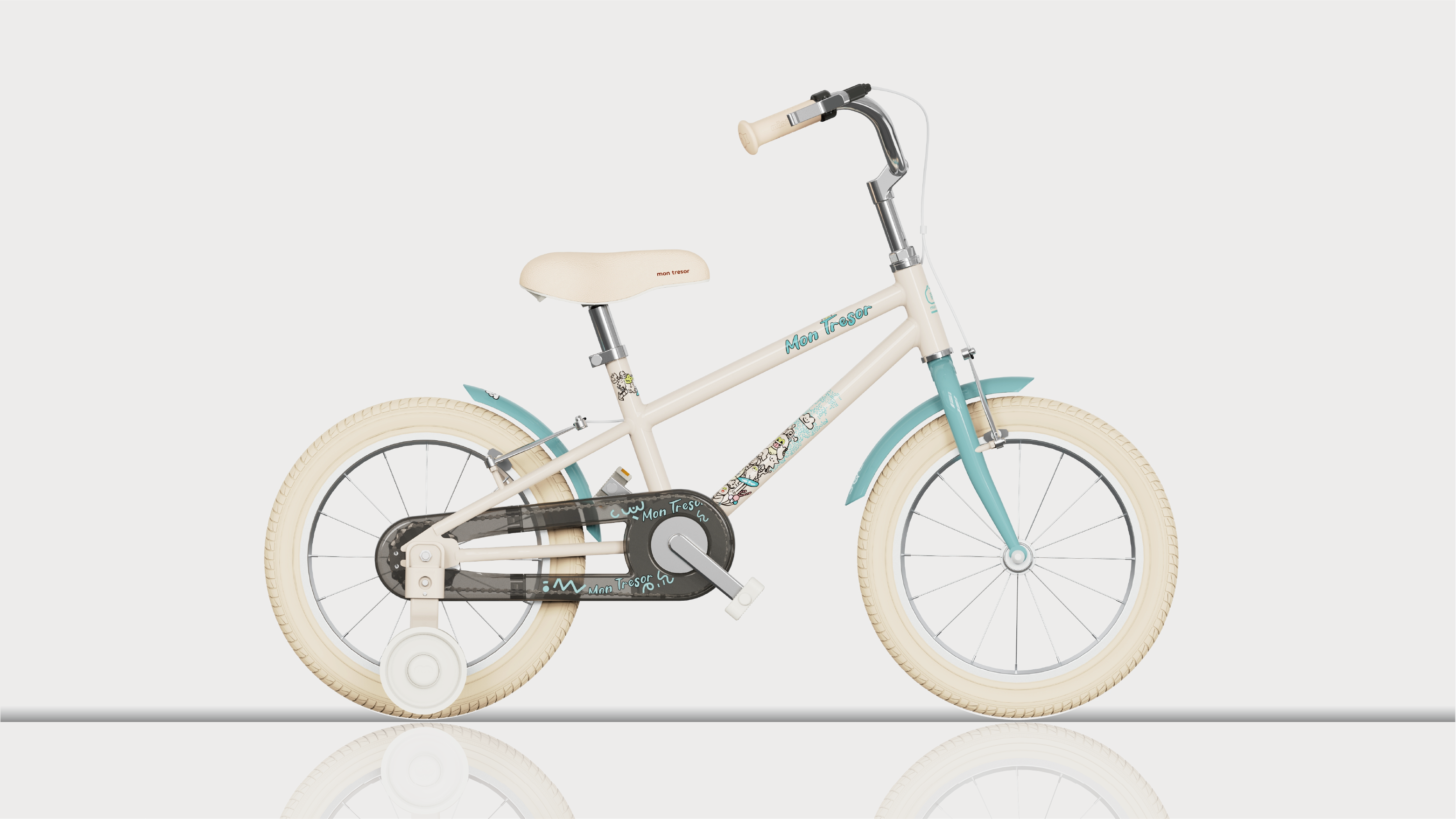 Painting，originality，Bicycle，Children bicycle，IP image，