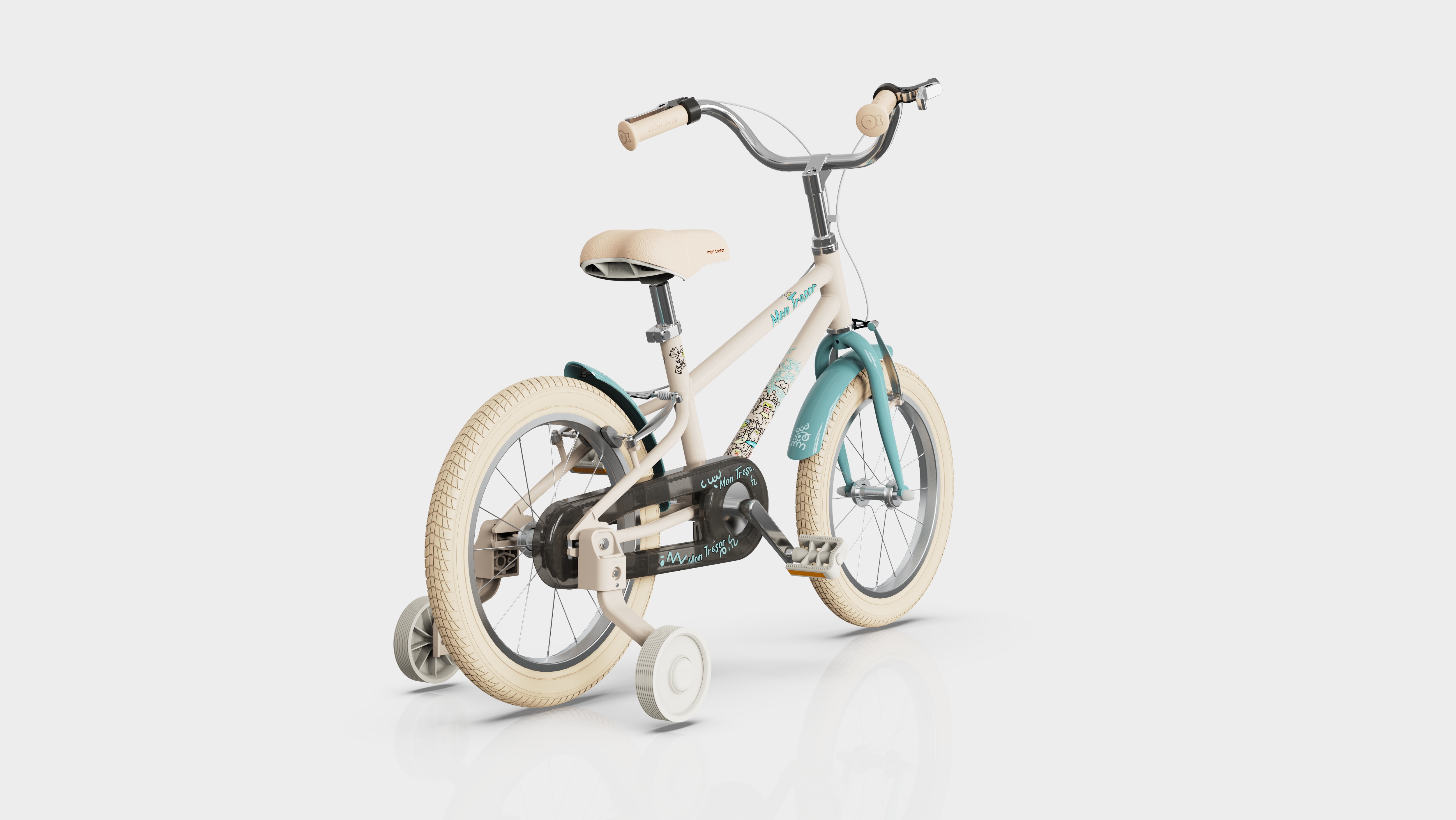 Painting，originality，Bicycle，Children bicycle，IP image，