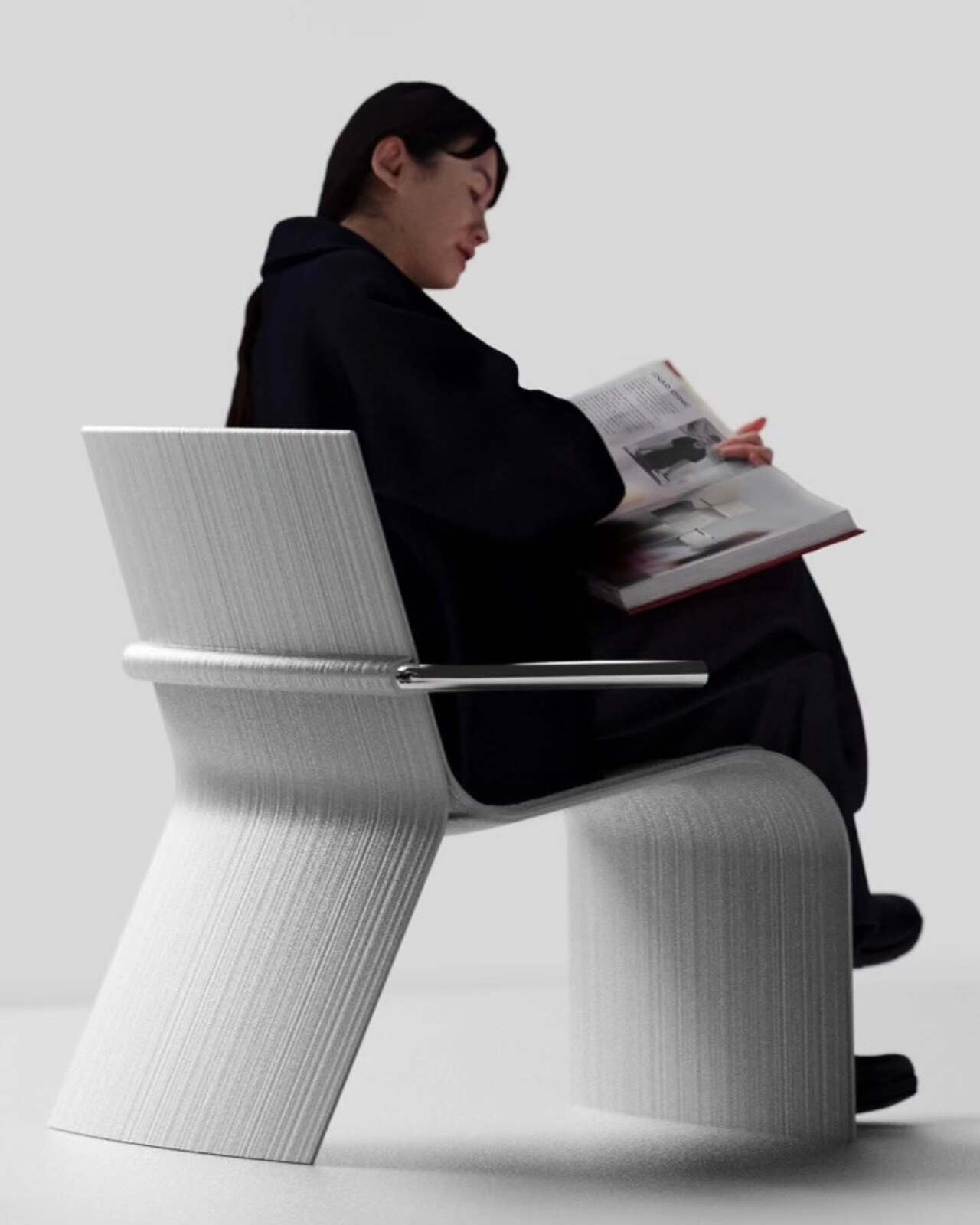 contour，Suspended handrail，Seamless design，Shaping cushion，3D printing，