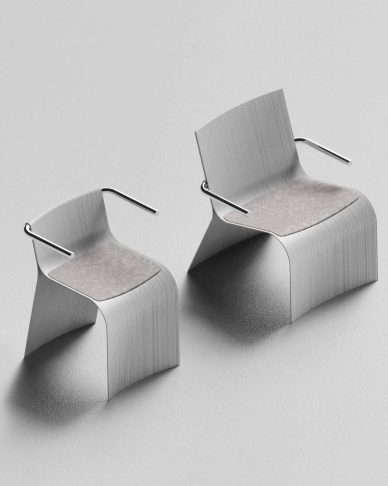 contour，Suspended handrail，Seamless design，Shaping cushion，3D printing，