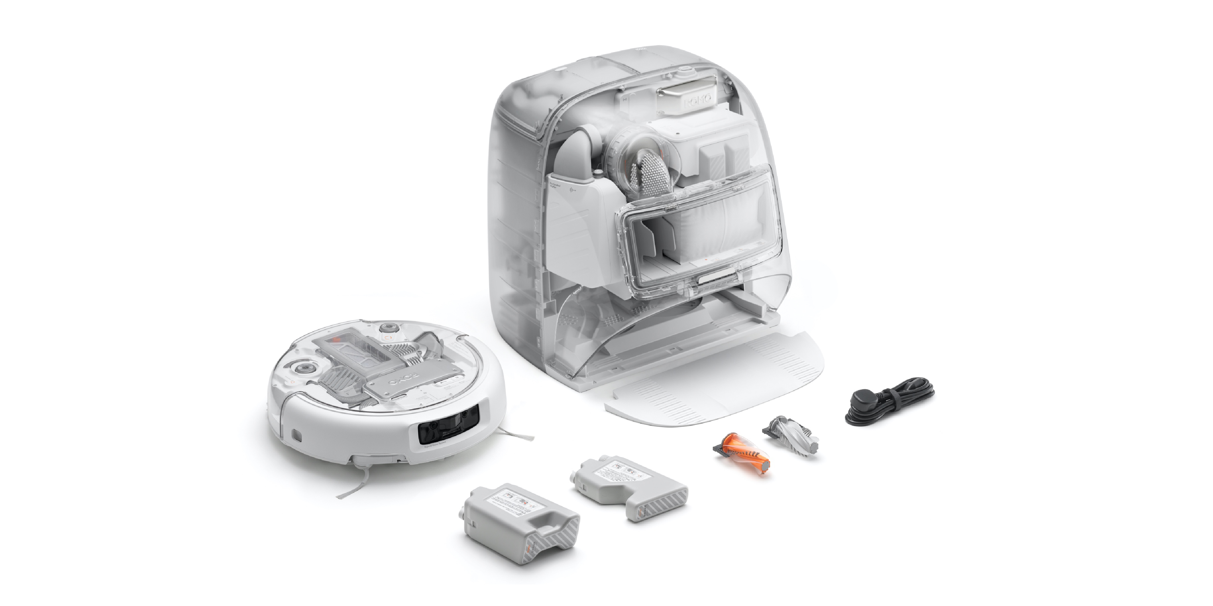 DAY，dji ，industrial design，Sweeping robot，Clean base station，transparent，