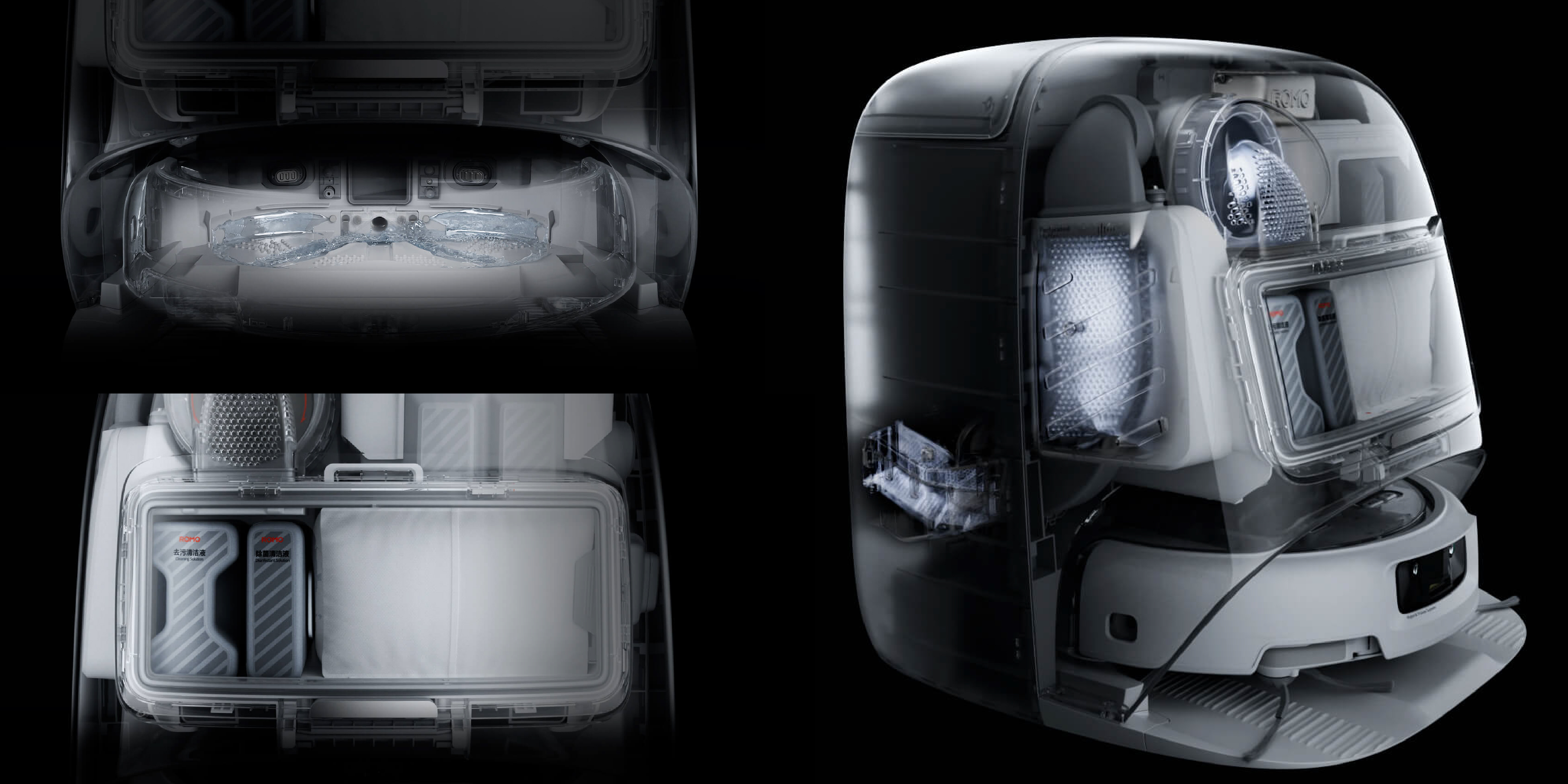 DAY，dji ，industrial design，Sweeping robot，Clean base station，transparent，