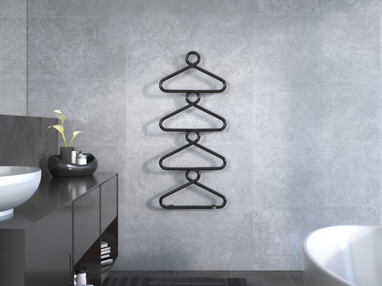 Minimalist design ，Towel drying radiator，Zehnder Archibald，Bathroom accessories，